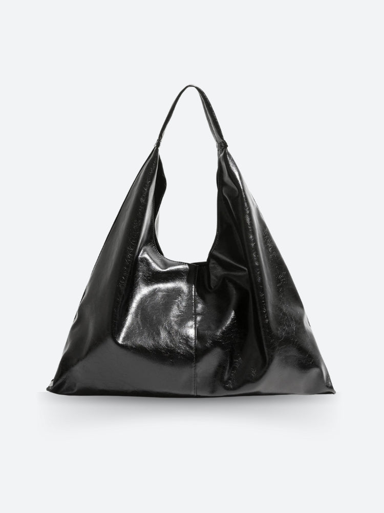 Y2K Patent Leather Hobo Çanta