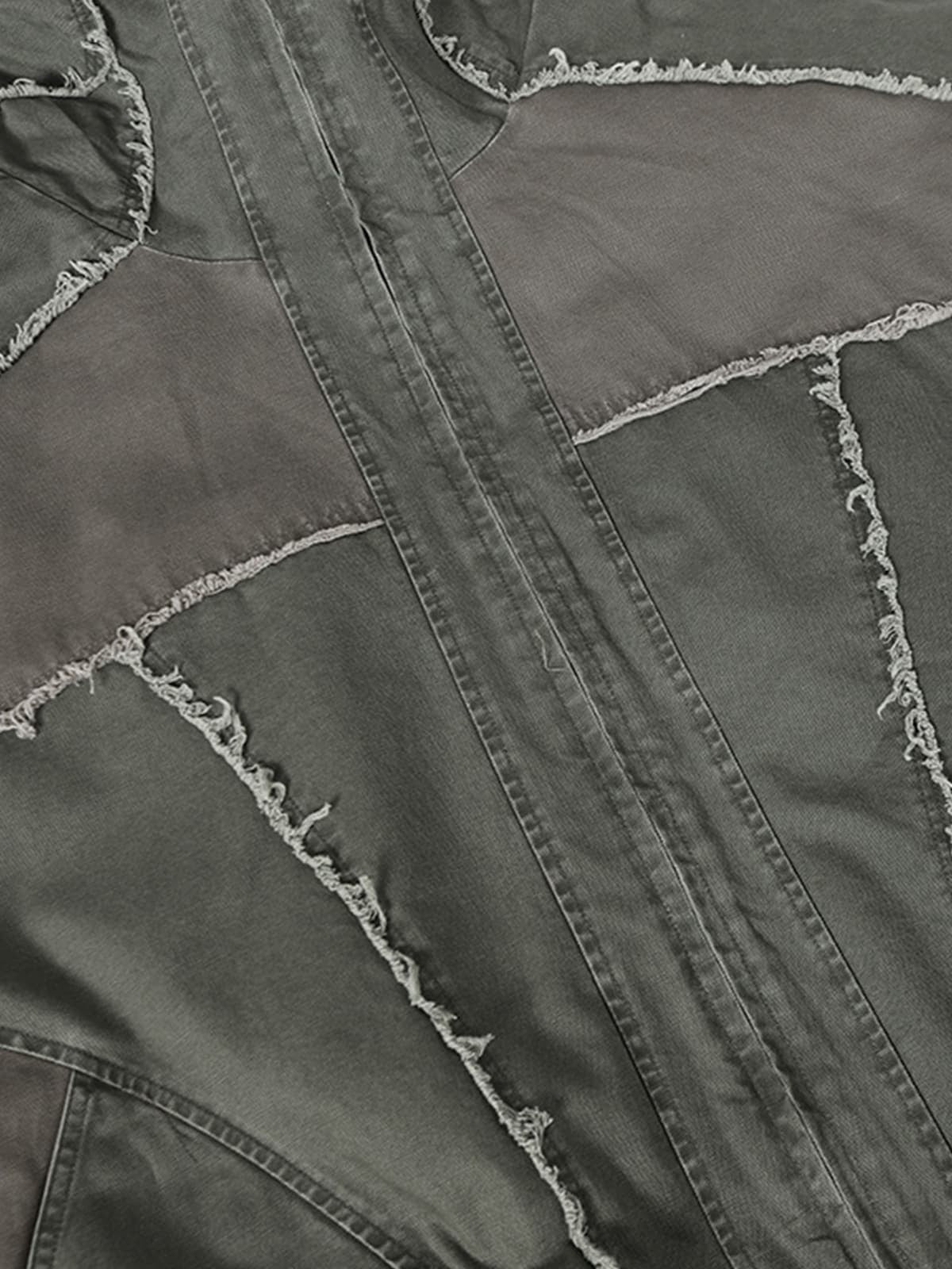 Retro Workwear Kapüşonlu Ceket | Patchwork