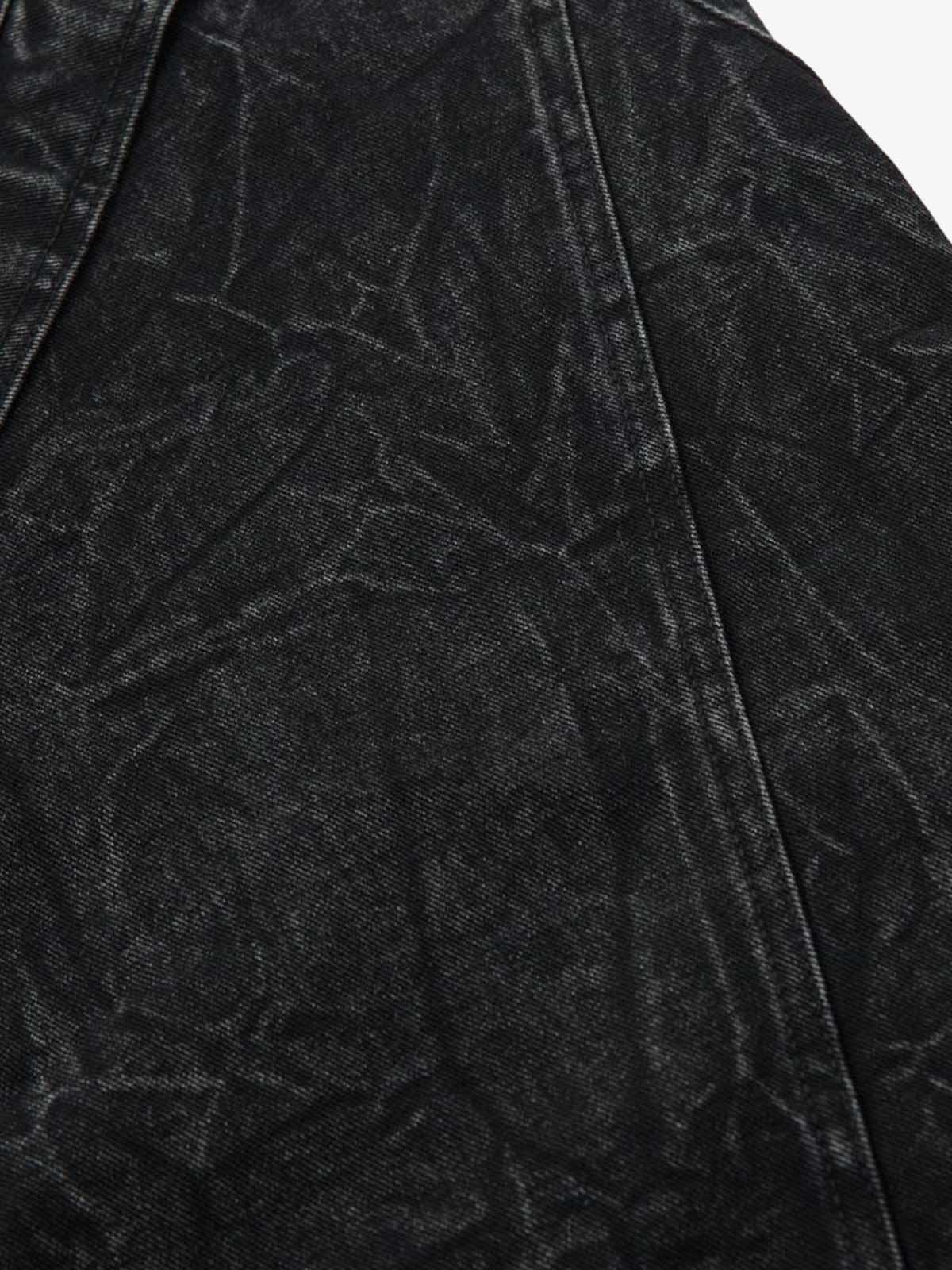 High Street Fonksiyonel Tasarım Tie-Dye Bol Jean