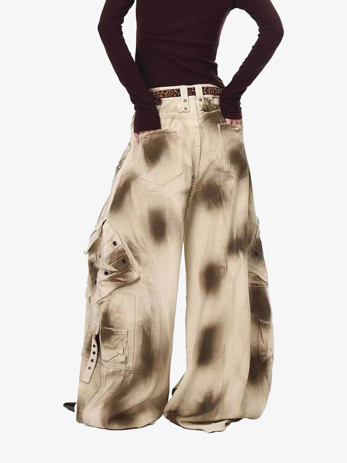 Retro Ağır Yıkamalı Barrel Cargo Jean | Gradien