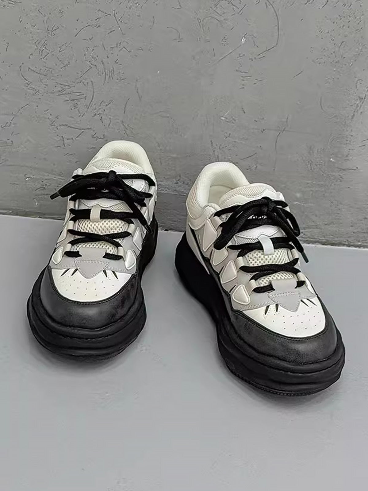 UrbanLaws Sokak Modası Black & White Platform Spor Ayakkabı