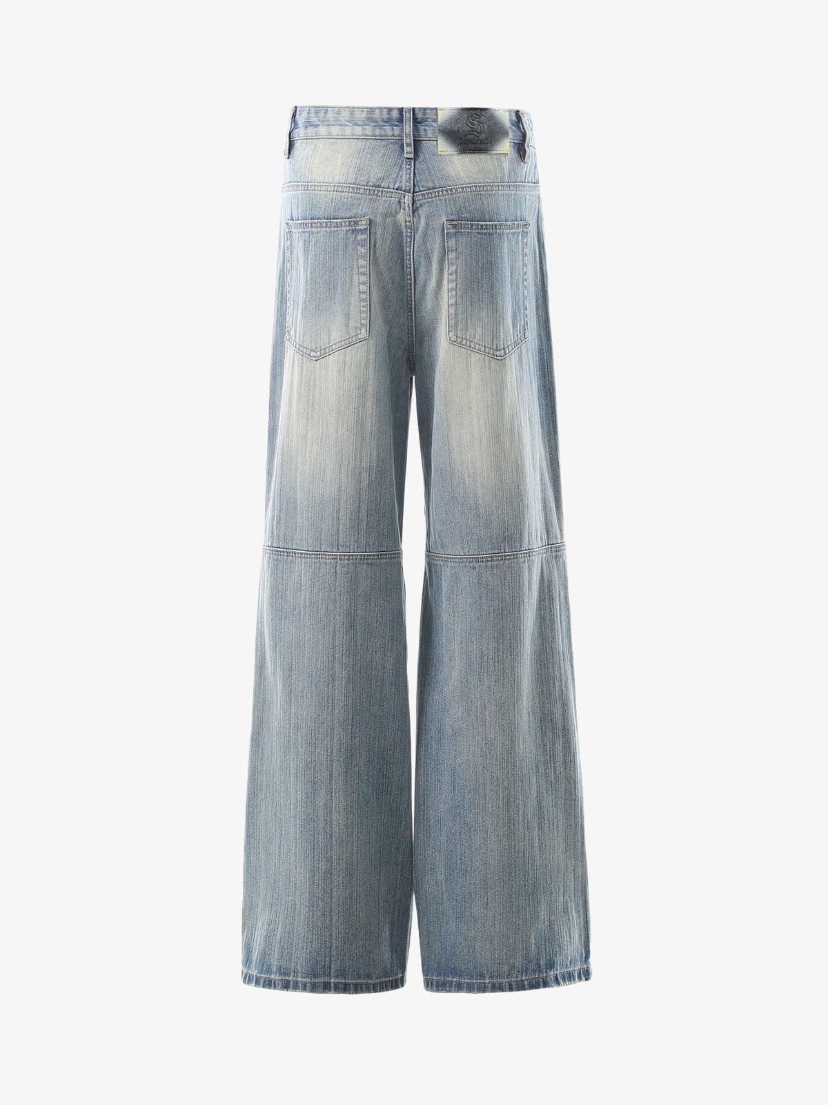 Vintage Yıkamalı Baggy Jean | Patchwork