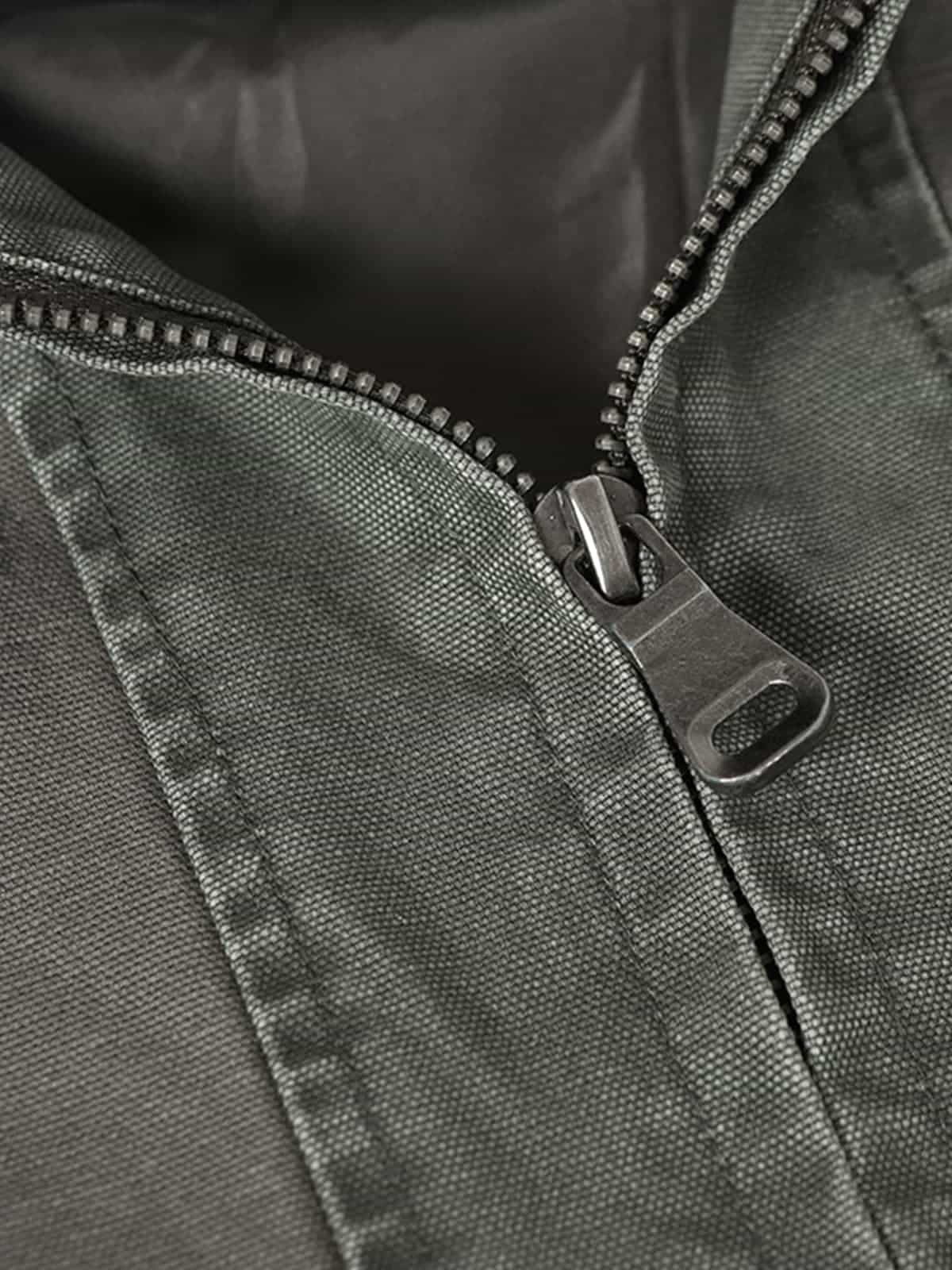 Retro Workwear Kapüşonlu Ceket | Patchwork