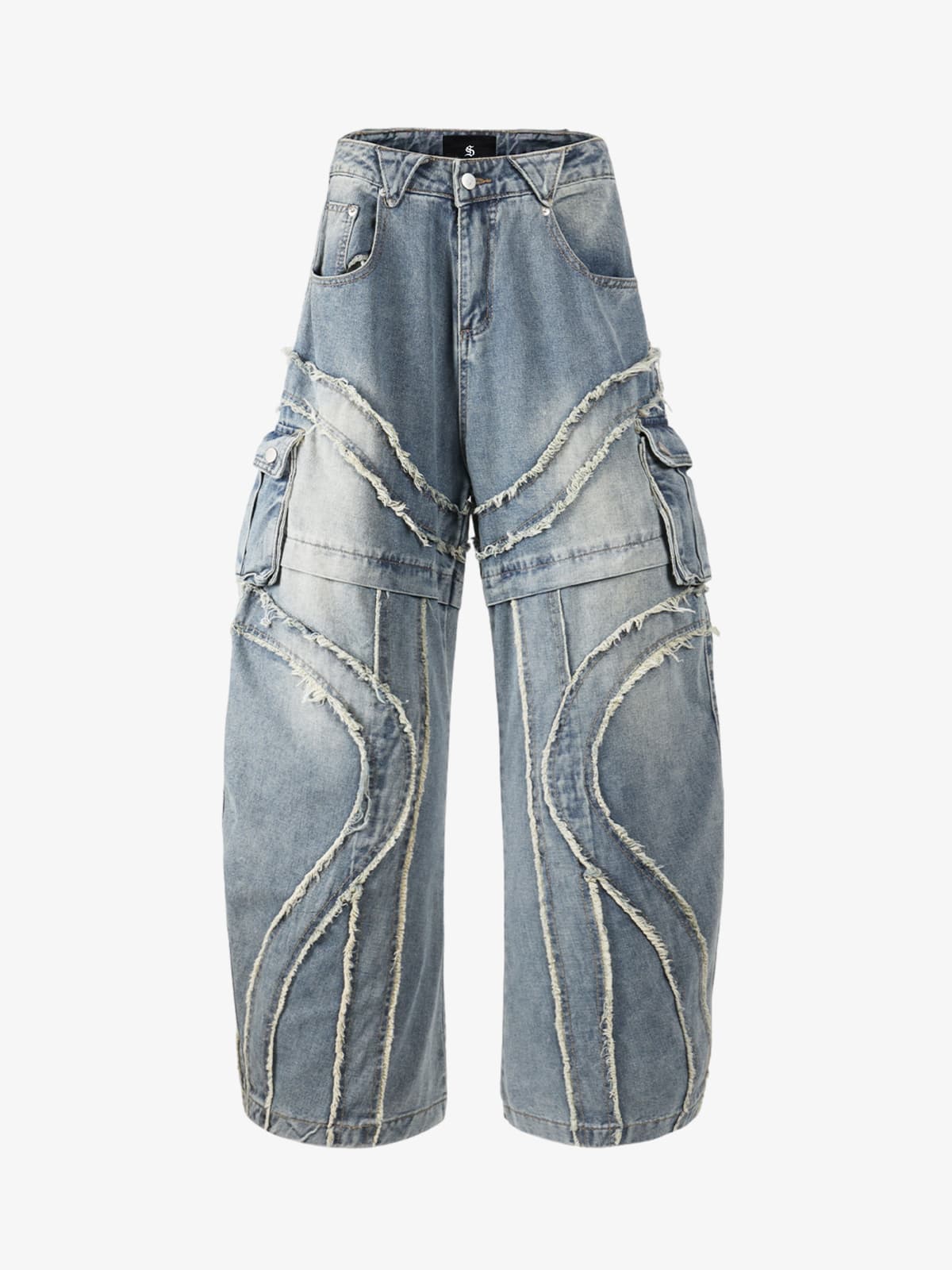 Retro Patchwork Jean | Püsküllü Kenar