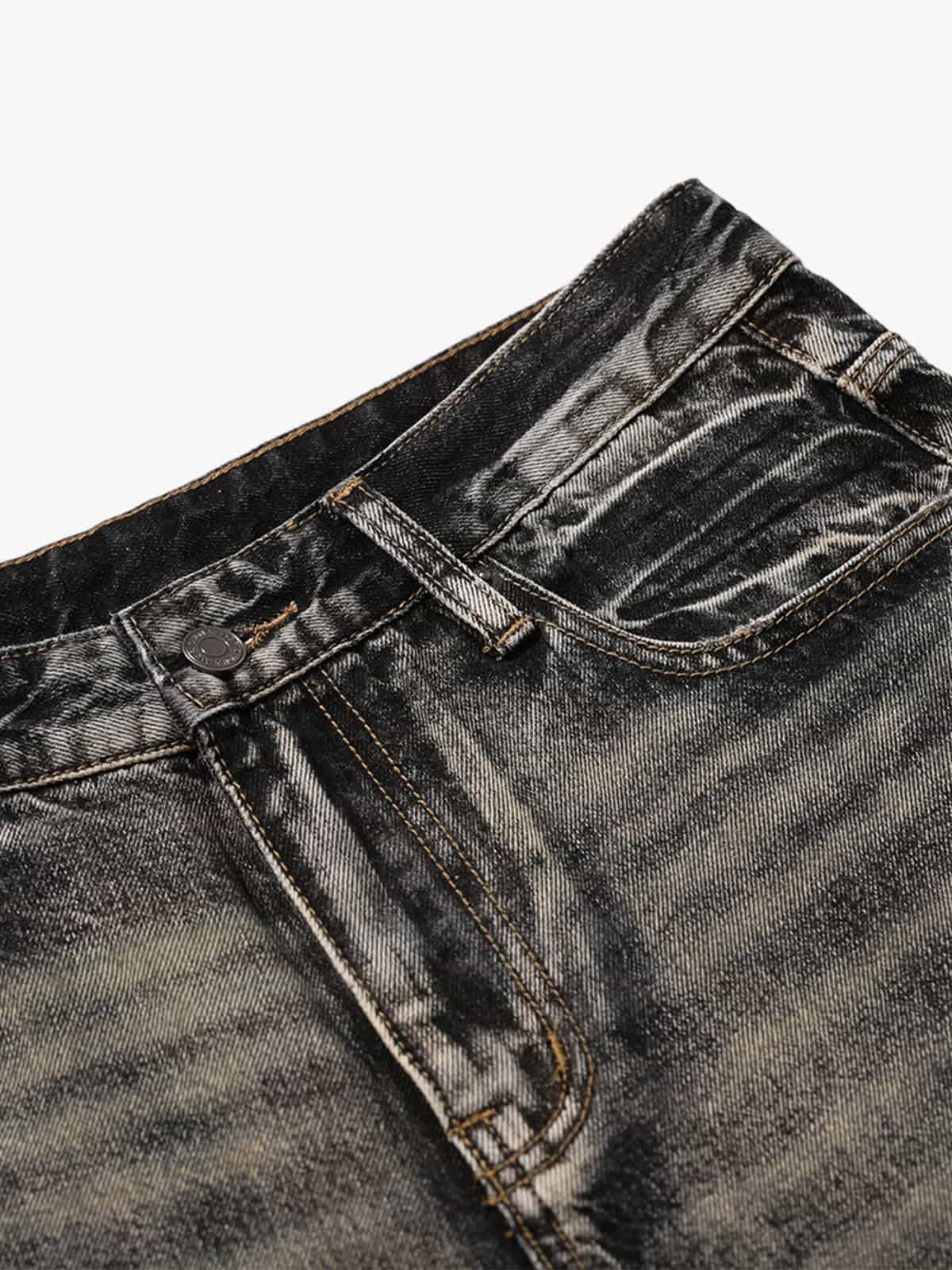 Vintage Yıkamalı Flared Jean | Yıpranmış