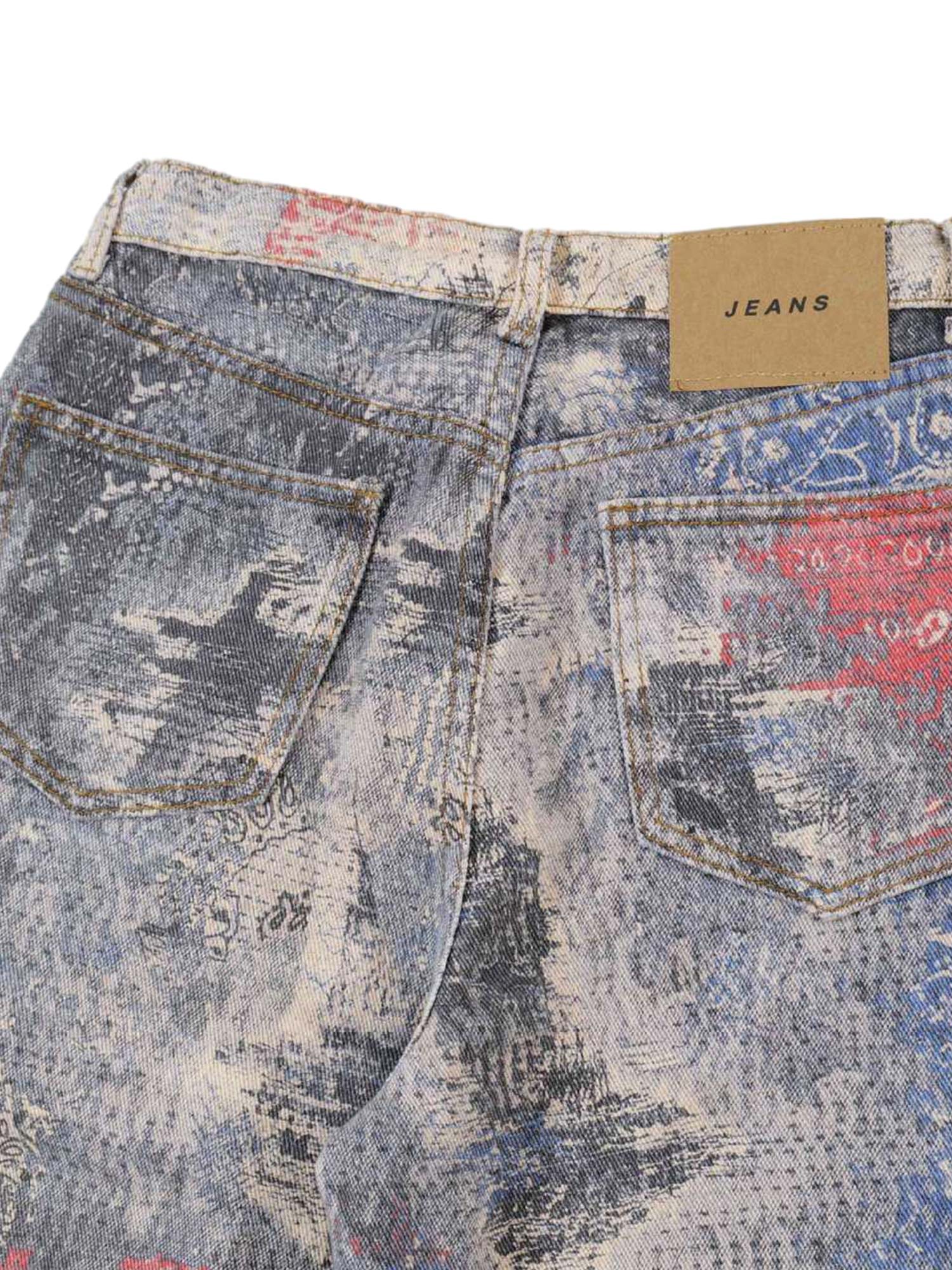 Paisley Desenli Jean