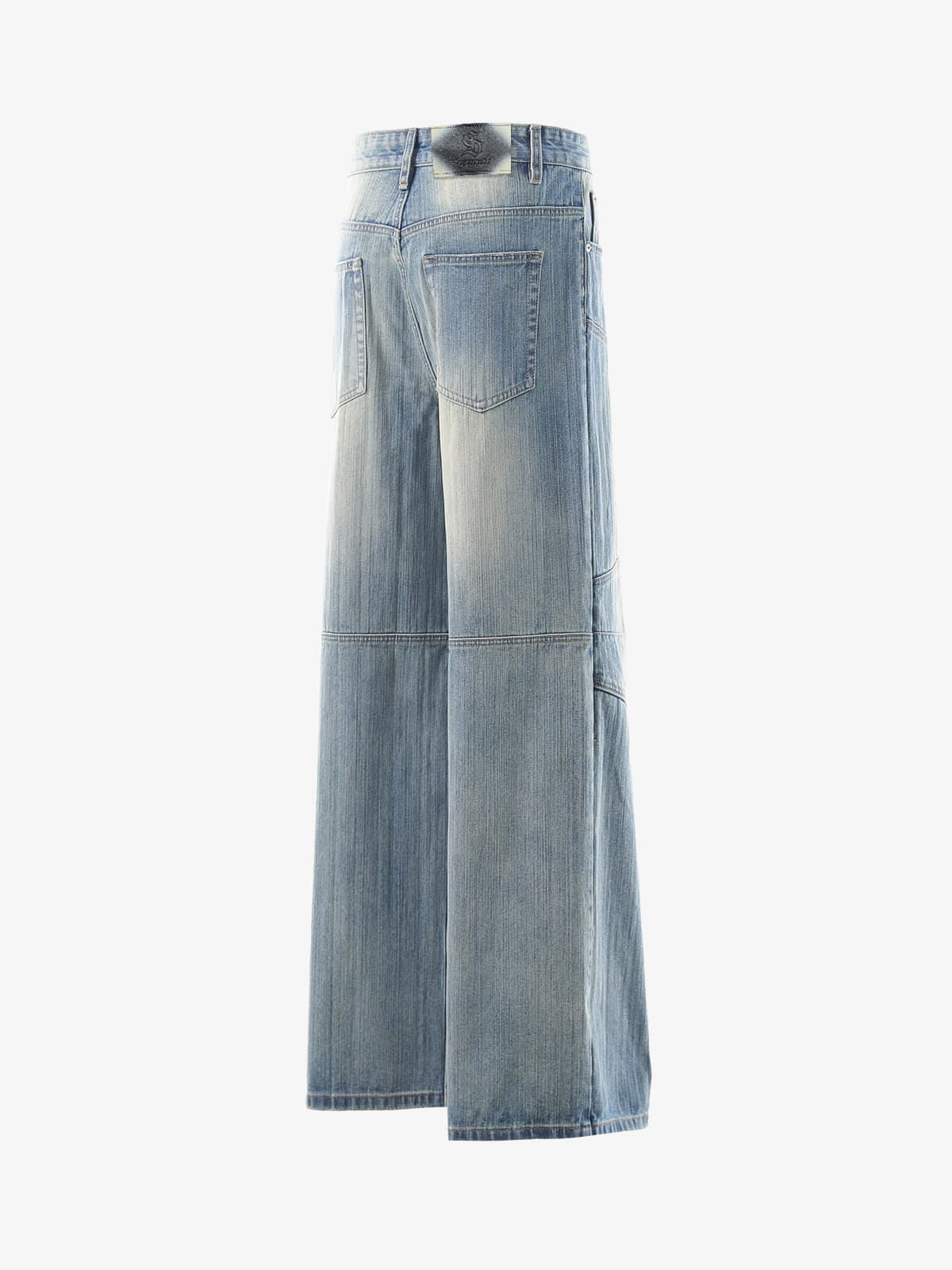 Vintage Yıkamalı Baggy Jean | Patchwork