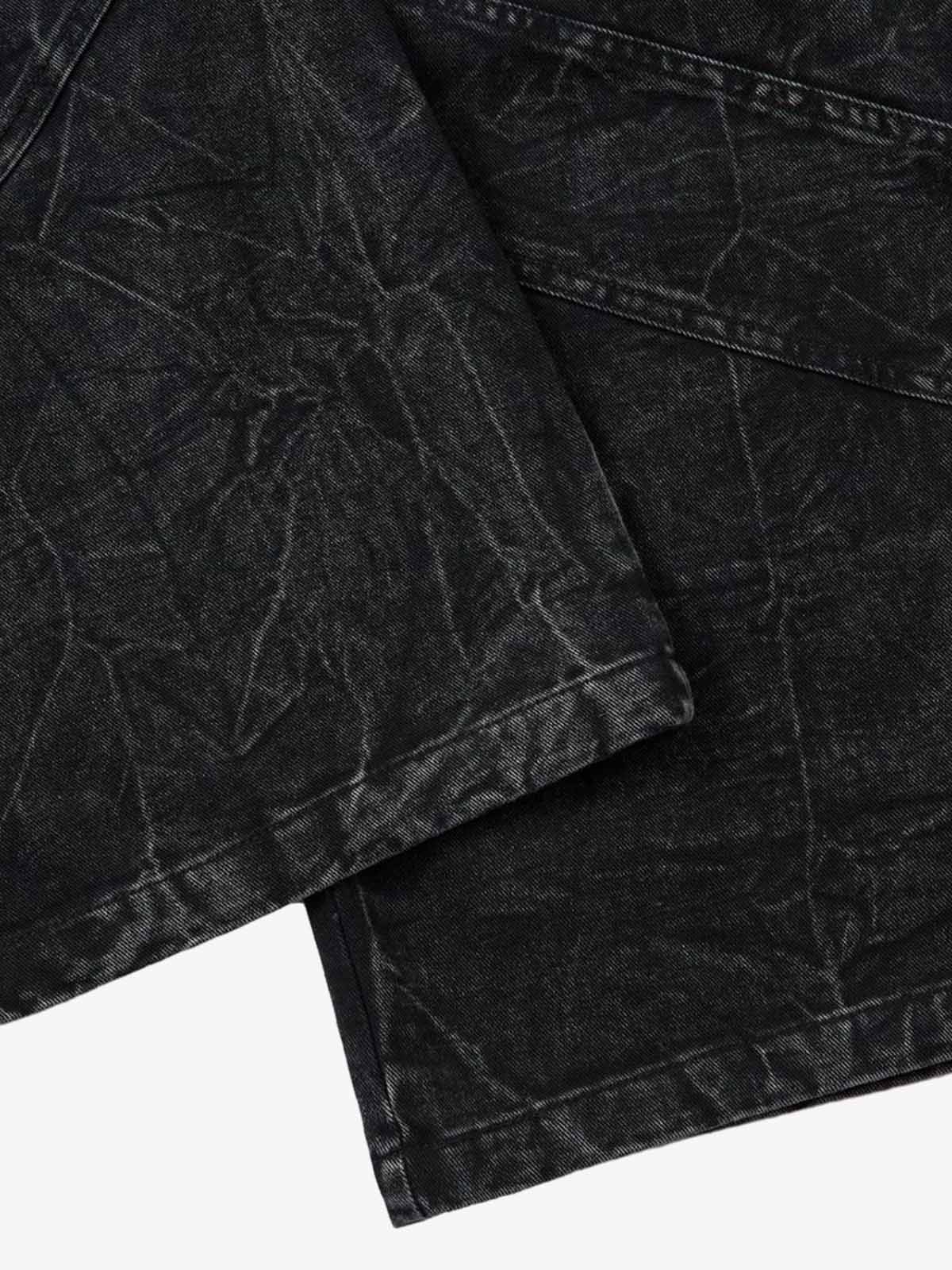 High Street Fonksiyonel Tasarım Tie-Dye Bol Jean