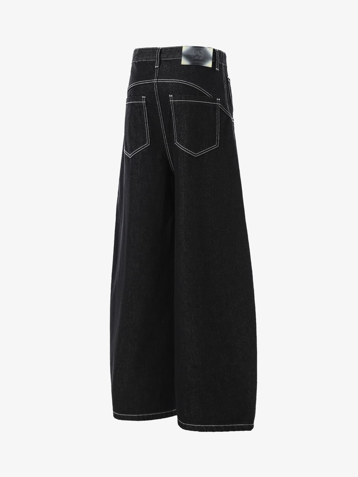 Vintage Kontrast Dikişli Jean | Hançer Paça