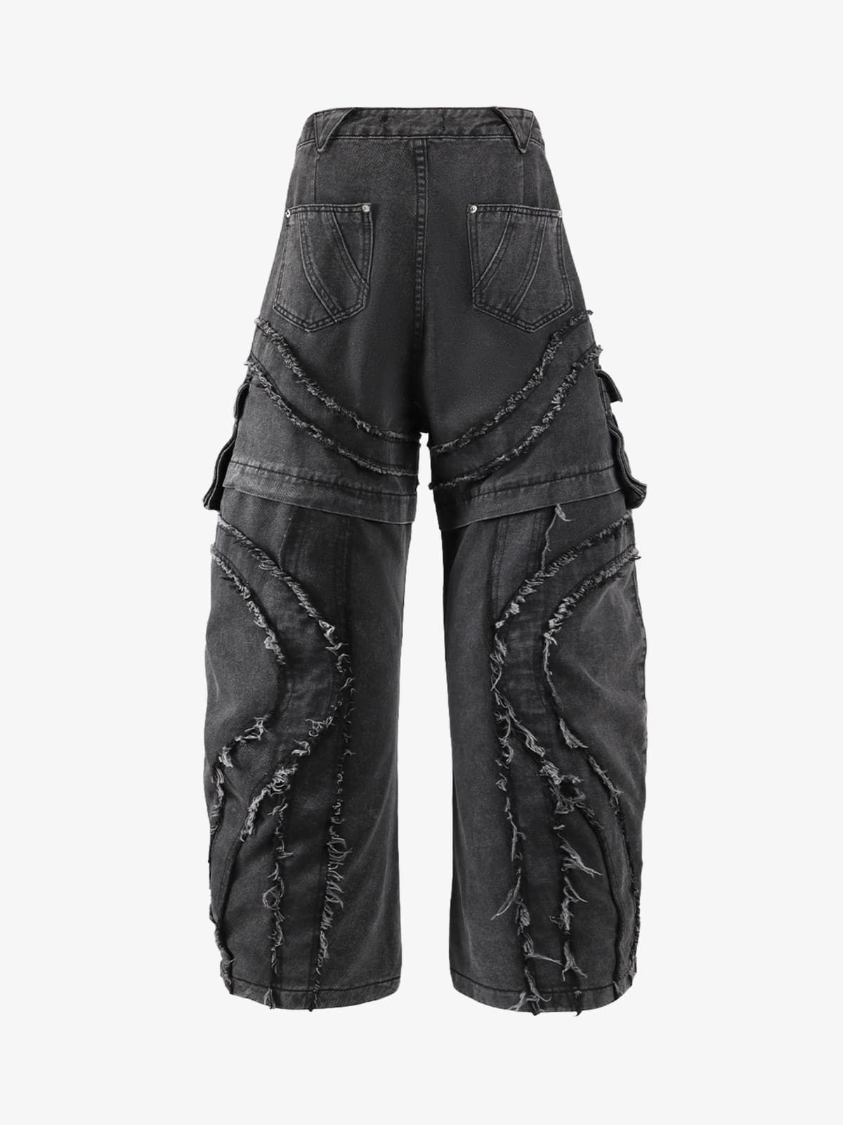Retro Patchwork Jean | Püsküllü Kenar