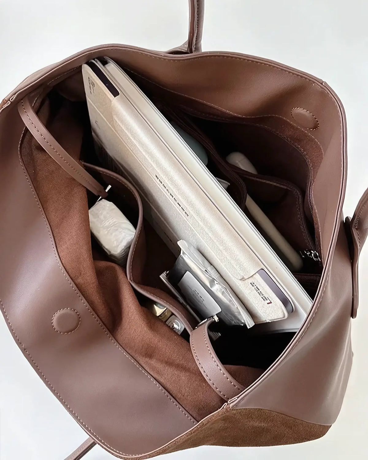 UrbanLaws Elegant Vegan Süet Tote Çanta