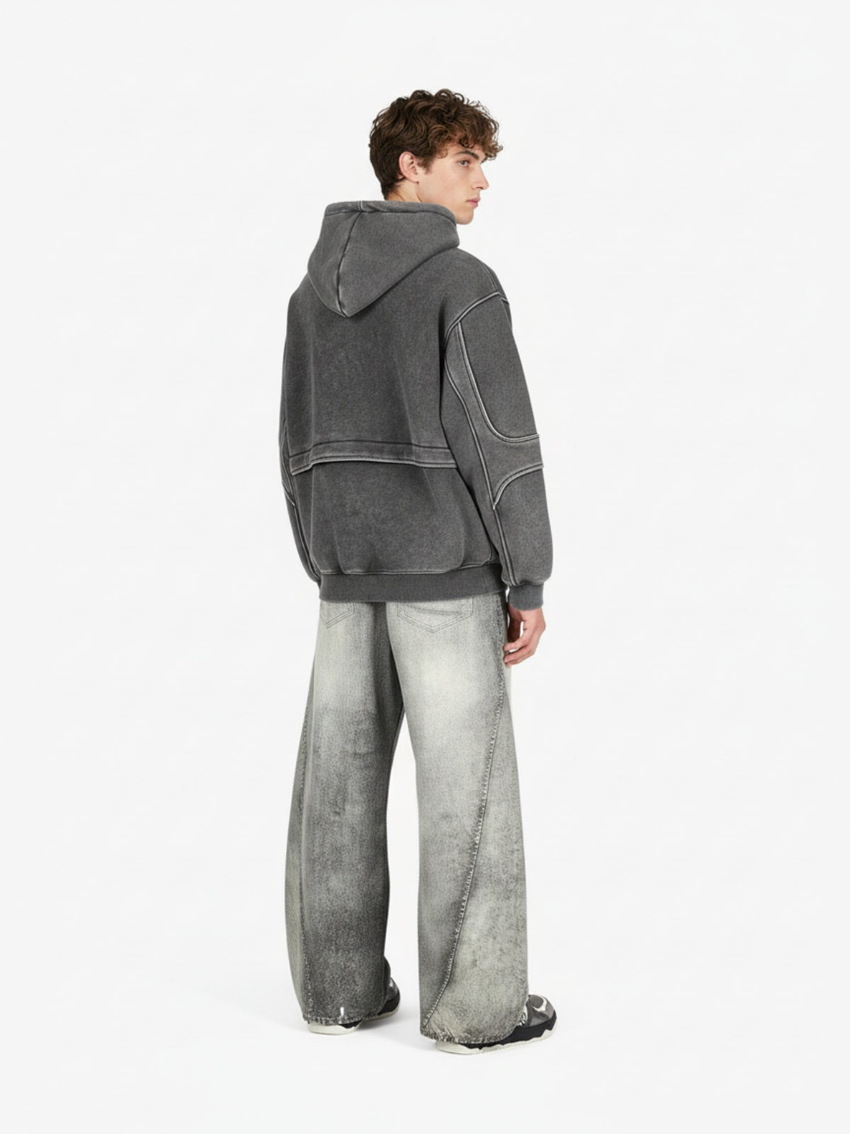 Deconstructed Retro Patchwork Hoodie | Oversize Fit