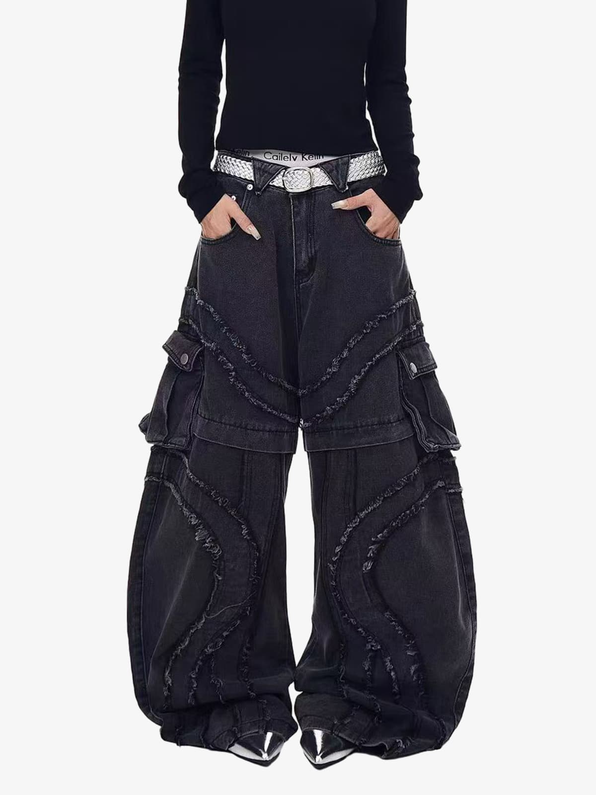 Retro Patchwork Jean | Püsküllü Kenar