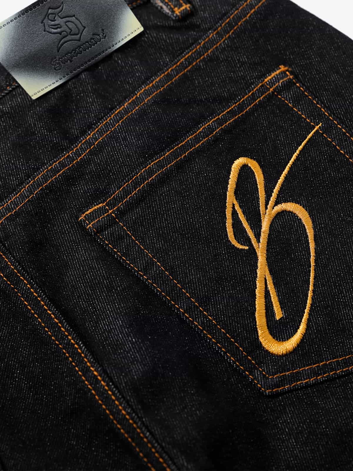 Vintage Nakışlı Jean | Tasarımsal Hançer Paça