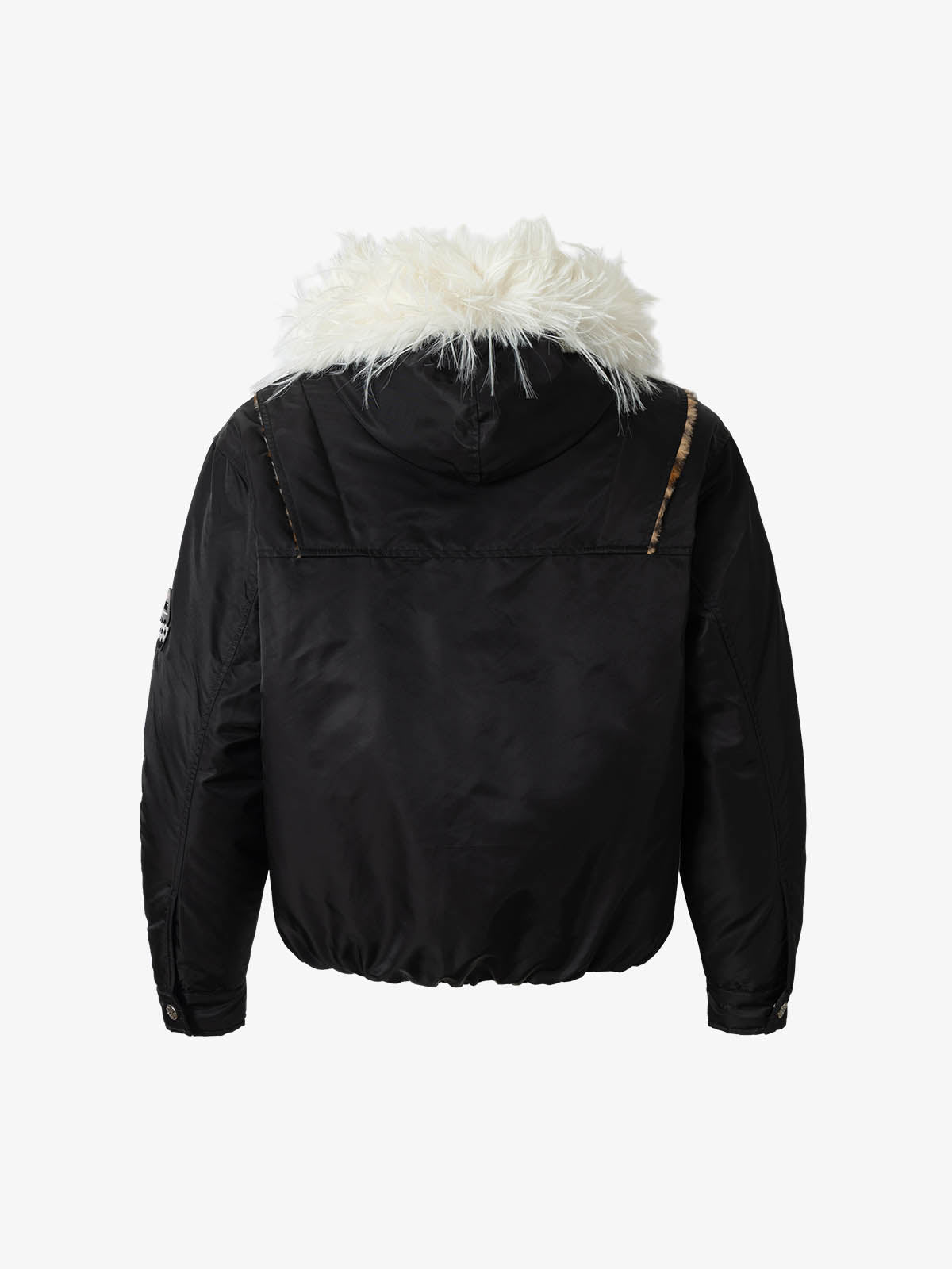 Retro Kürklü Yaka Bomber | Leopar İç Astar