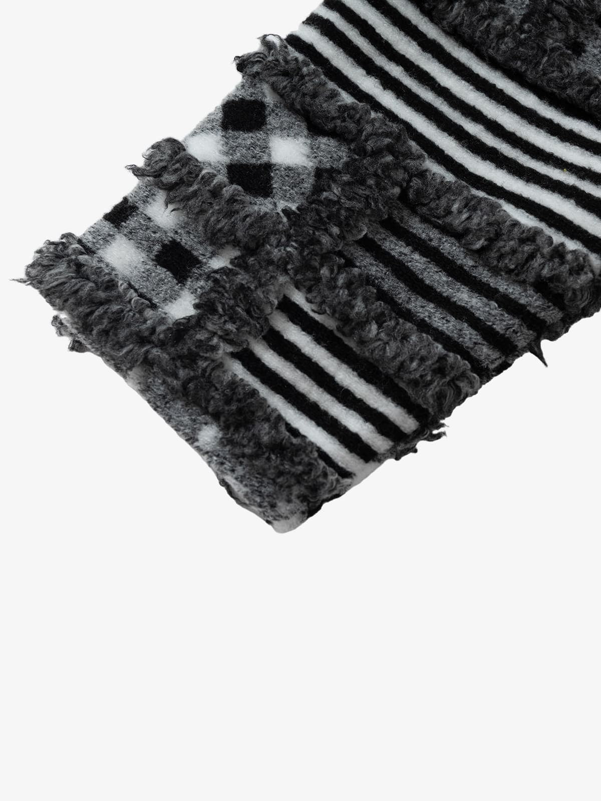 Vintage Sherpa Ceket | Ekose Puantiye Çift Taraflı