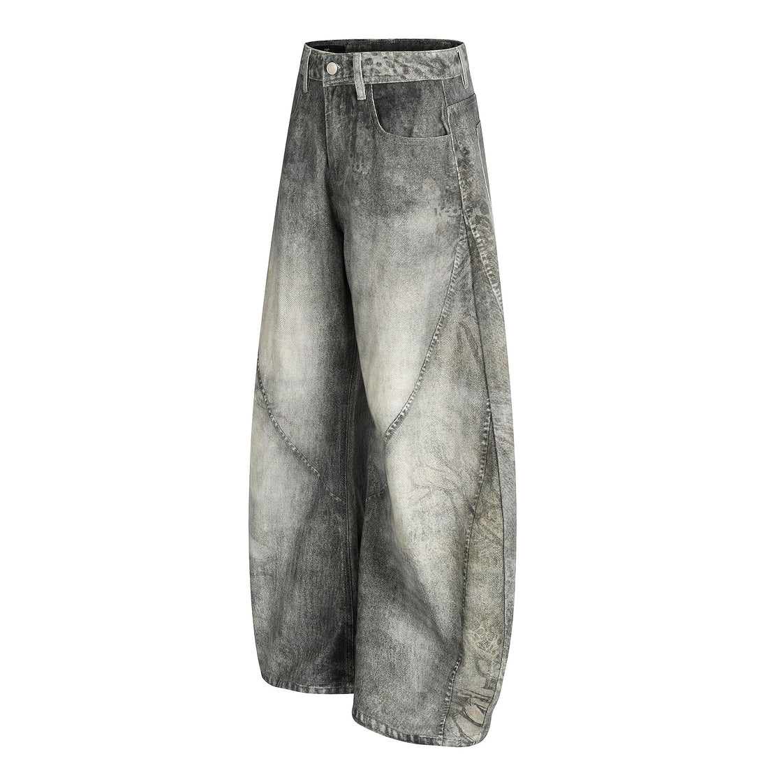UrbanLaws Streetwear Yıkanmış Oversize Kot Pantolon