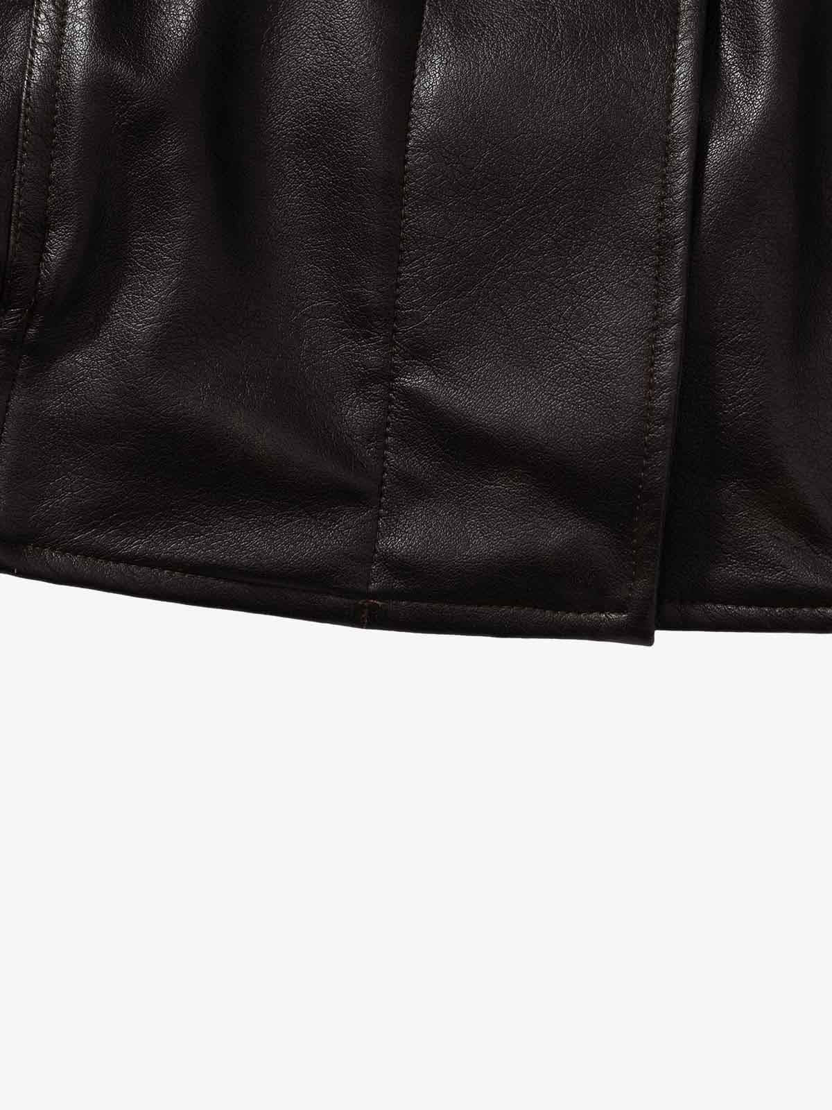 Vintage Deri Ceket | Shearling Yaka & Cropped