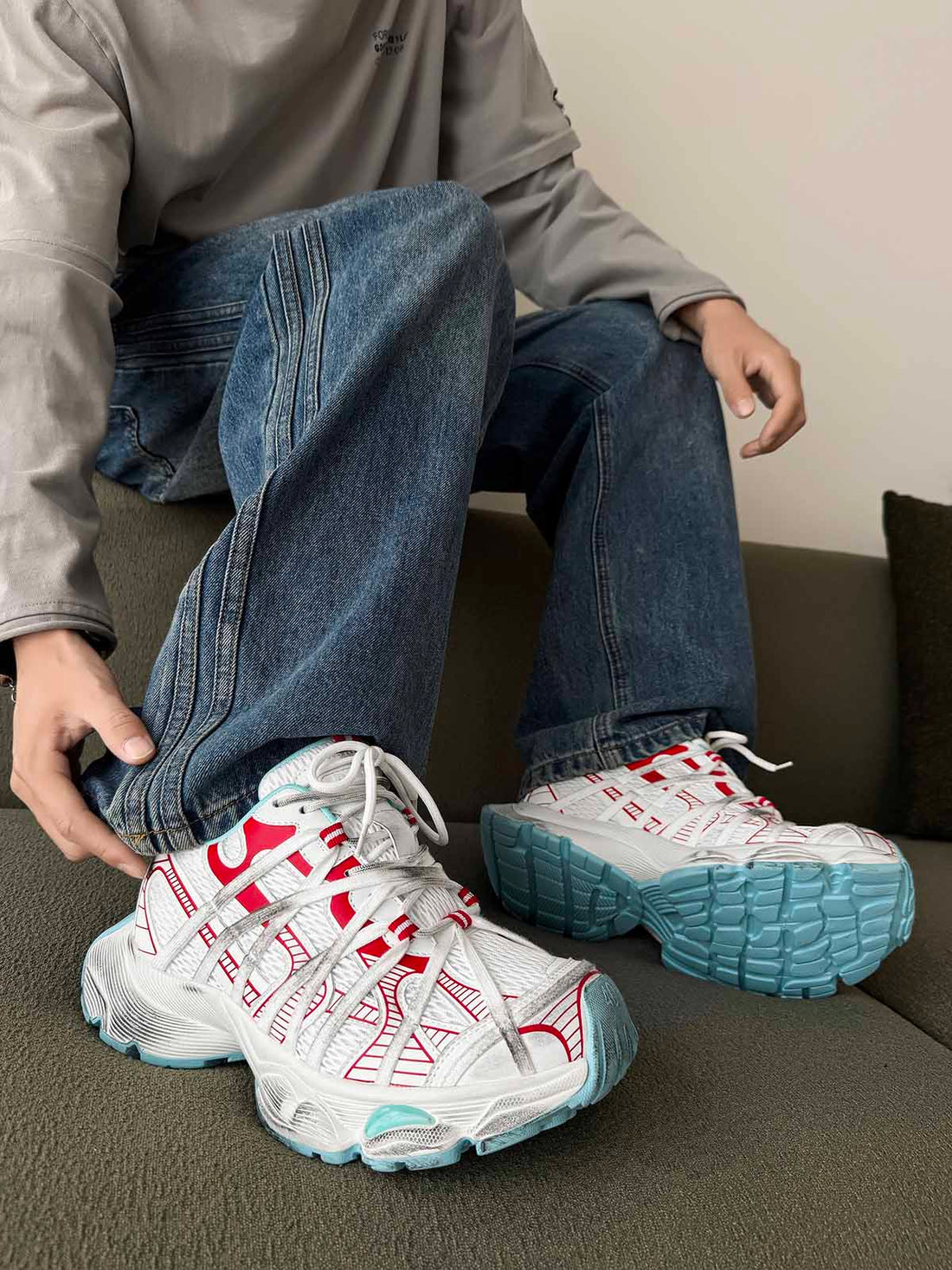 UrbanLaws Sokak Modası Lace-Up Dirty Style Chunky Spor Ayakkabı