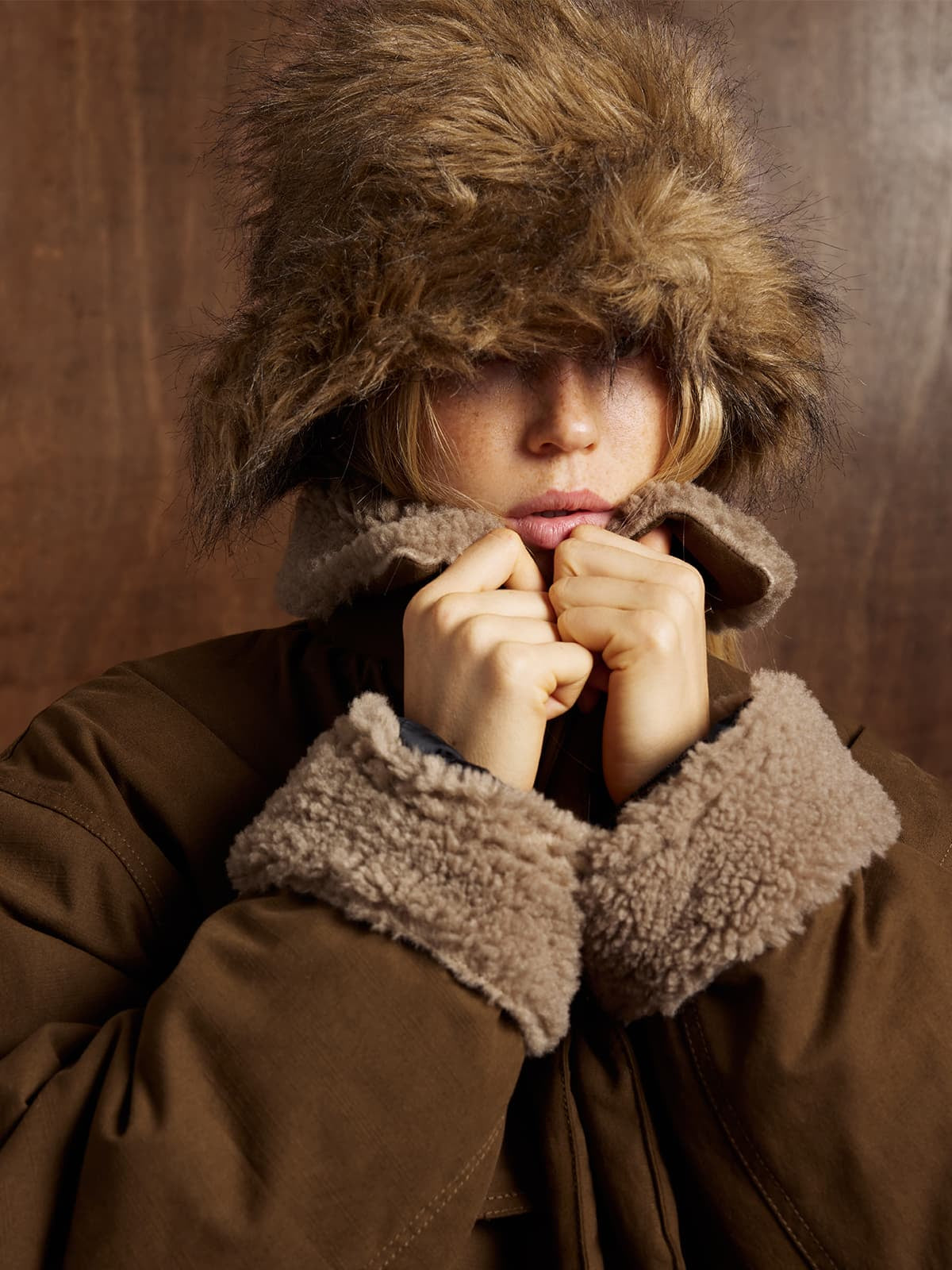Vintage Parka | Detaylı Kuzu Fleece