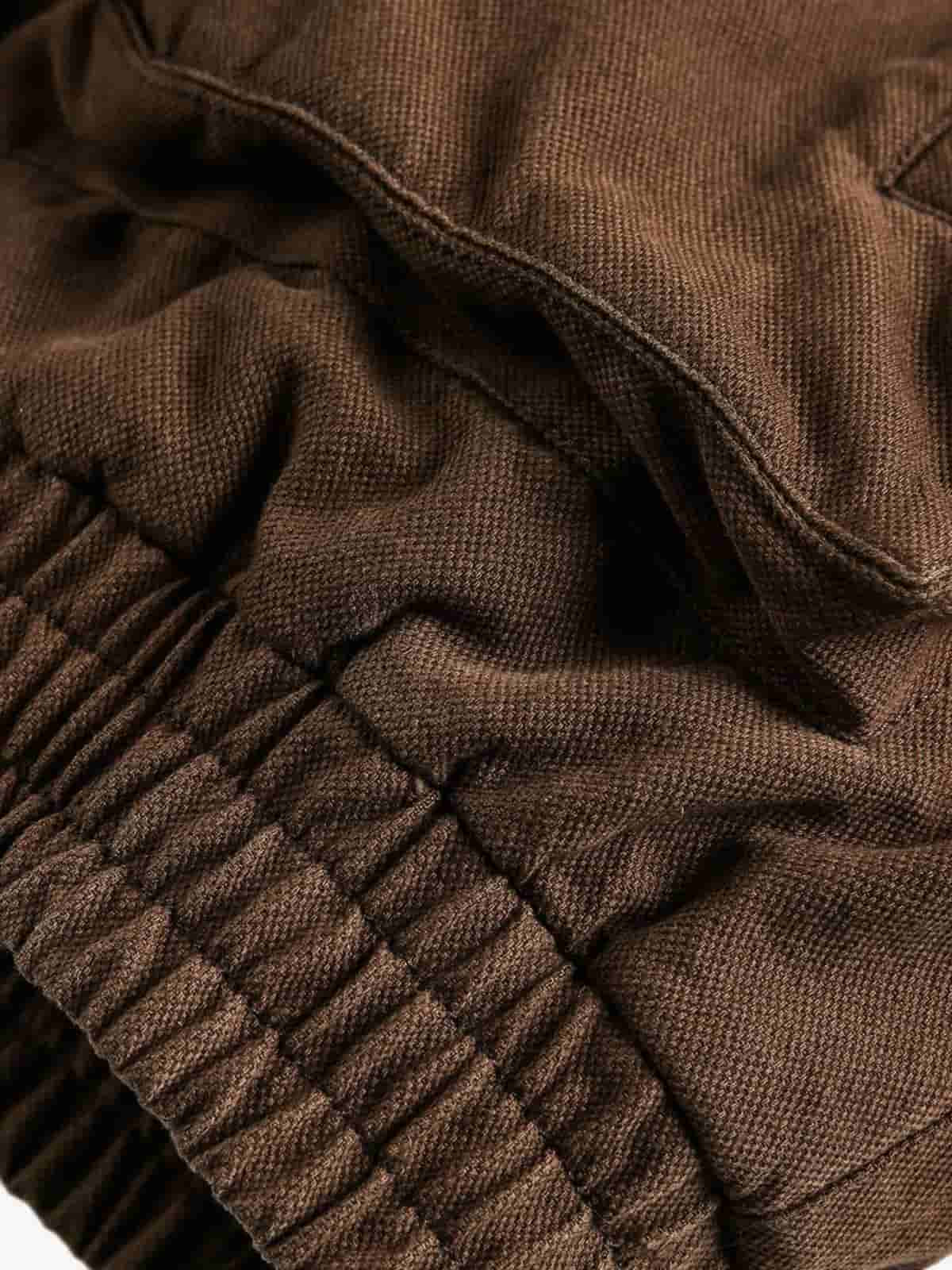 Retro Kadife Kürklü Yaka Bomber | Toka Detaylı