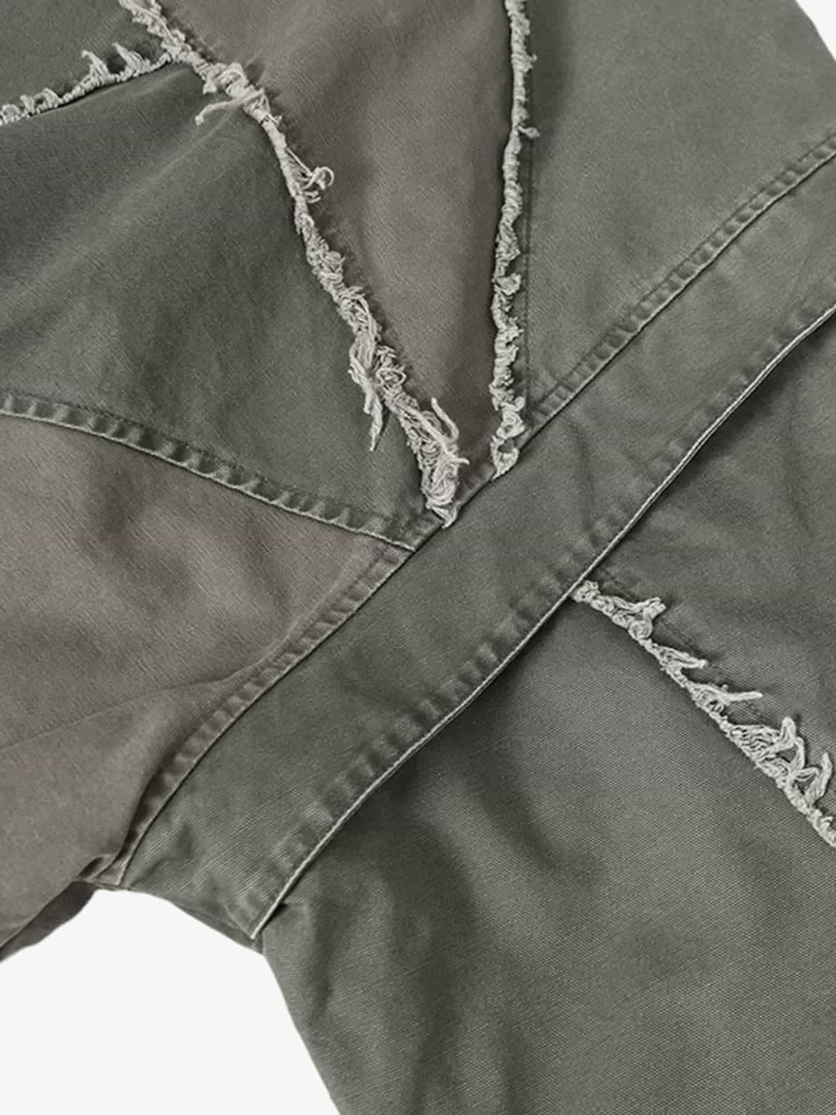Retro Workwear Kapüşonlu Ceket | Patchwork