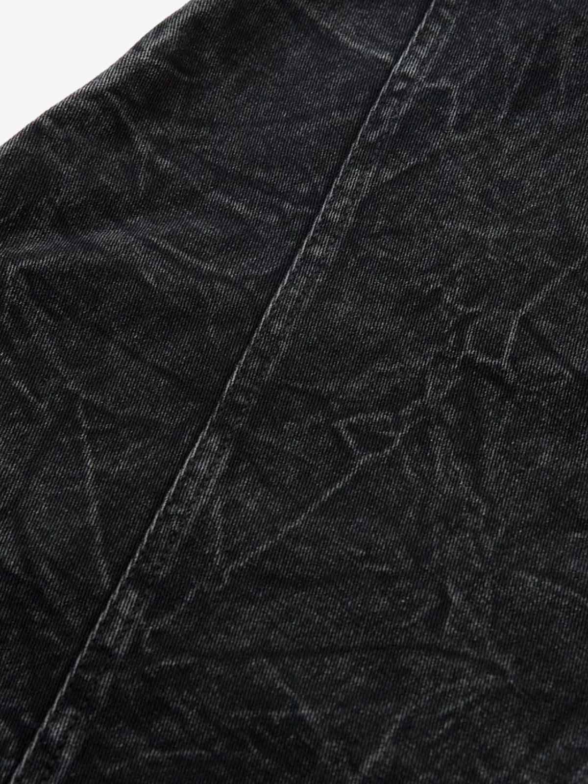 High Street Fonksiyonel Tasarım Tie-Dye Bol Jean