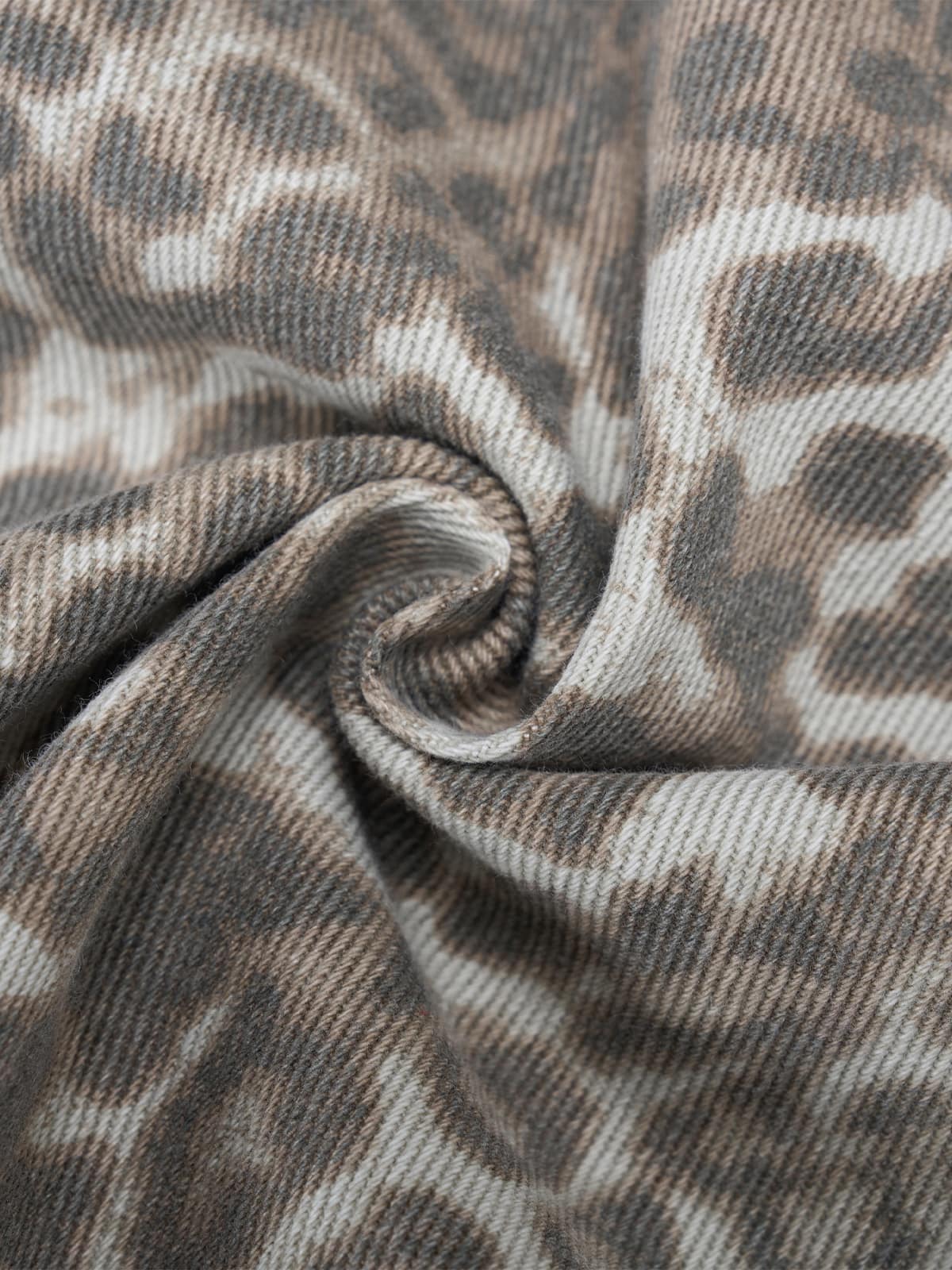 Retro Açık Leopar Barrel Jean | Yüksek Bel