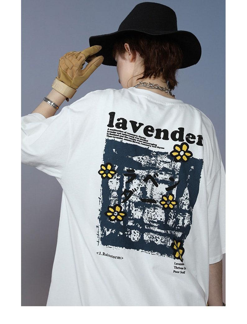 Harajuku Lavanta Unisex Tişört T-Shirt