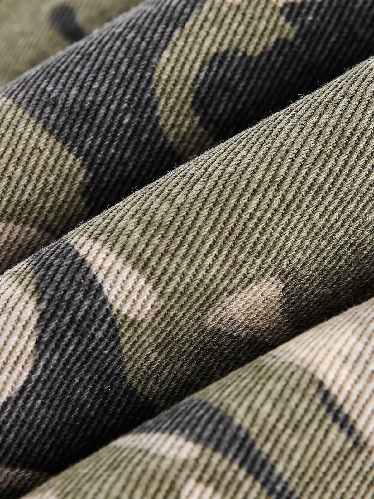 Fur Hooded Washed Cotton Ceket
