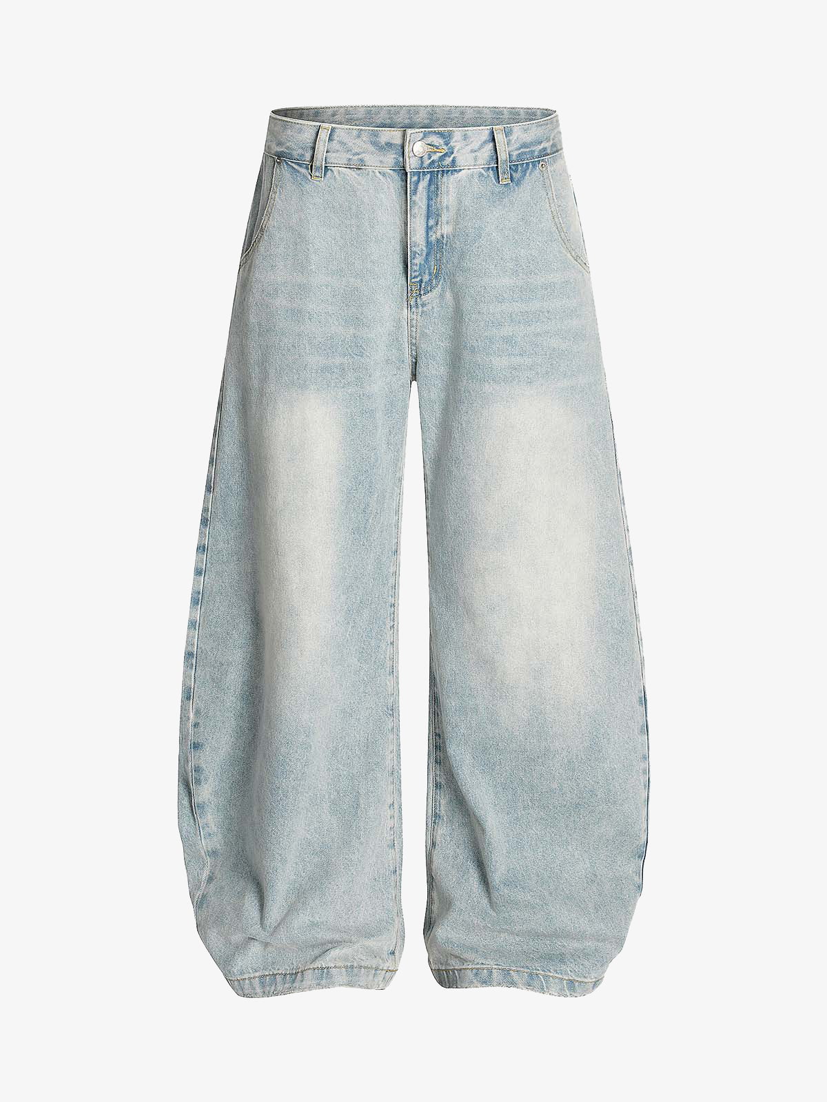 Retro Yıkamalı Barrel Jean