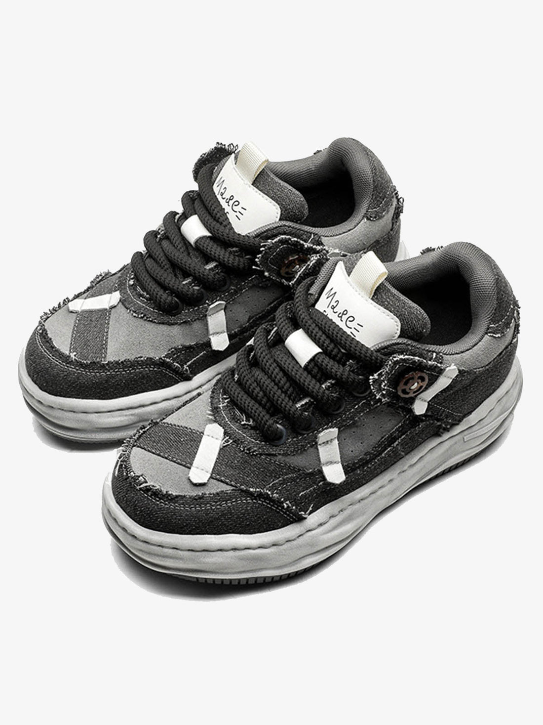 Yıpratmalı Deconstructed Split Whisker Platform Sneaker