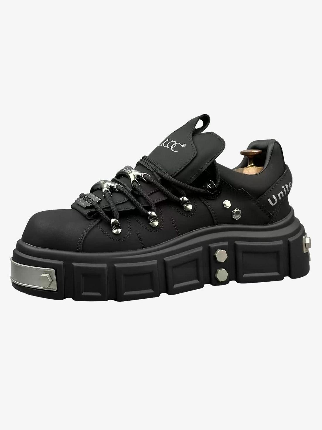 UrbanLaws Sokak Modası Rivet Punk Derby Shoes