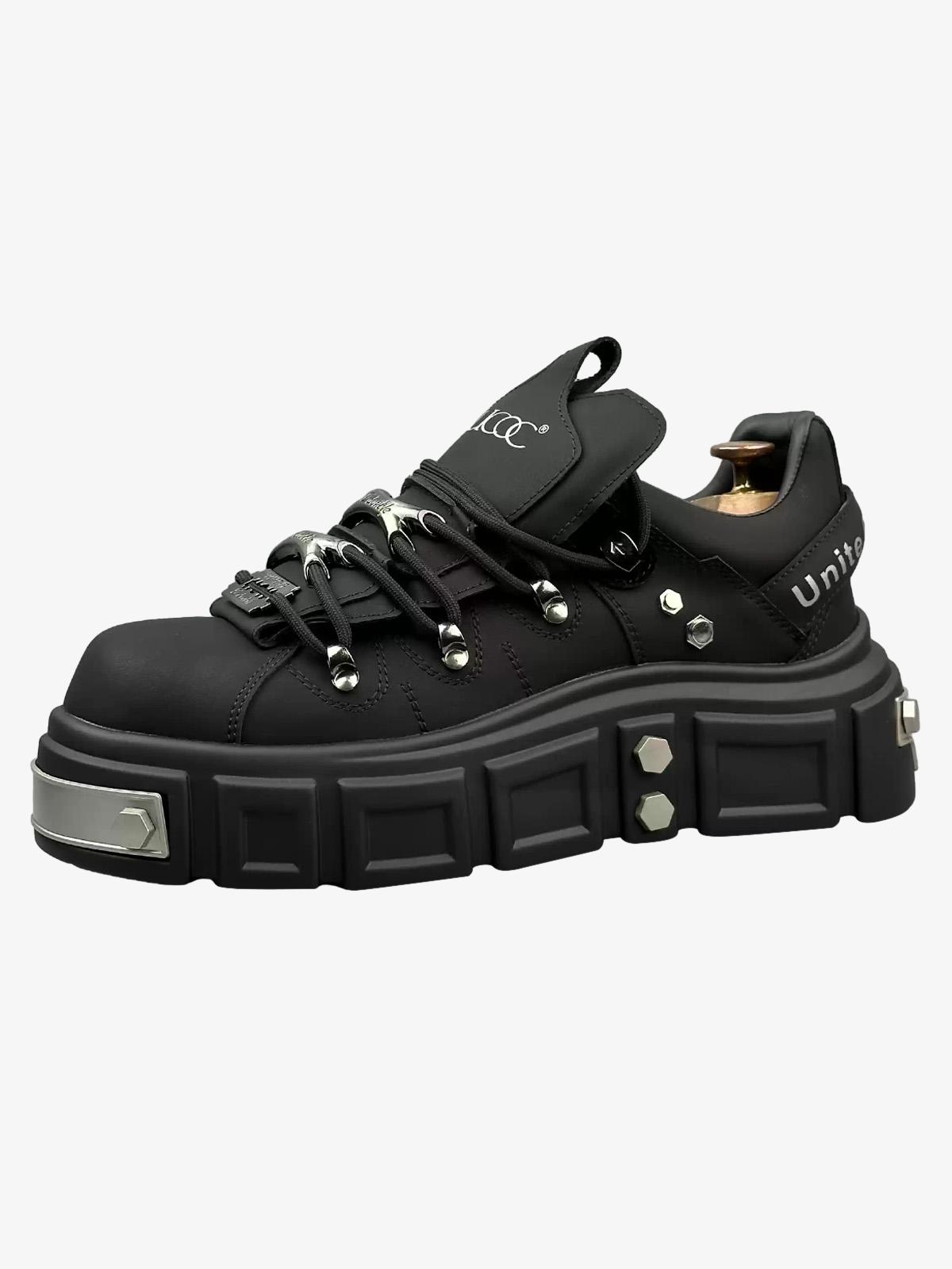 UrbanLaws Sokak Modası Rivet Punk Derby Shoes