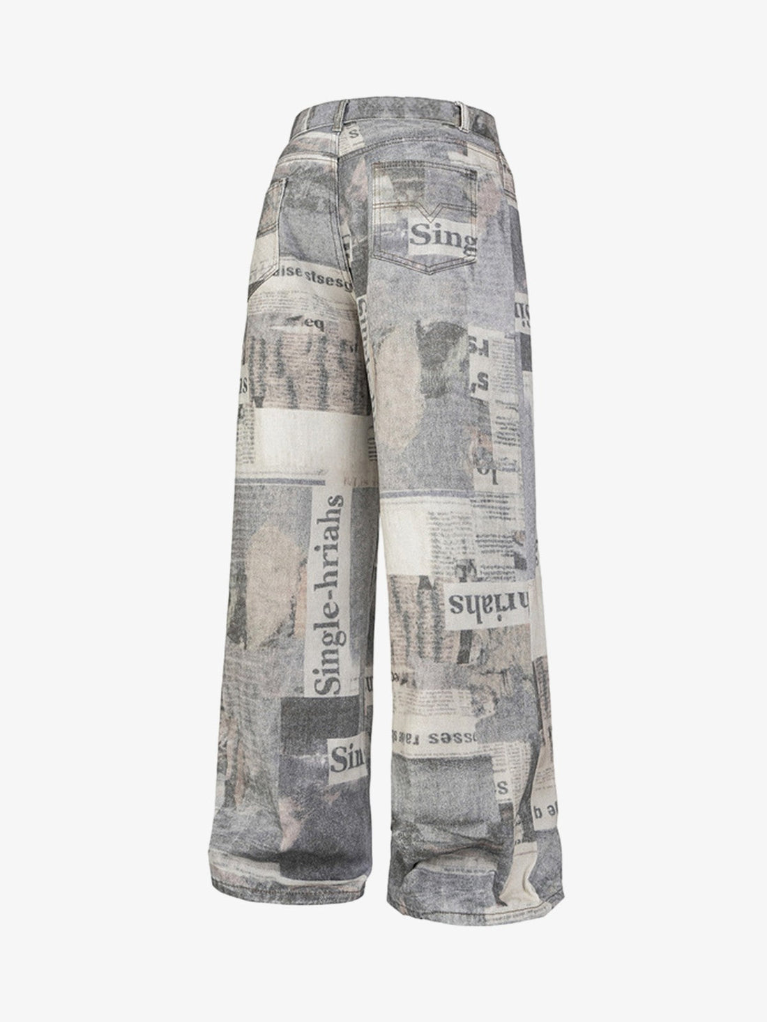 Özel Tasarım Graffiti Baskılı Baggy Jean