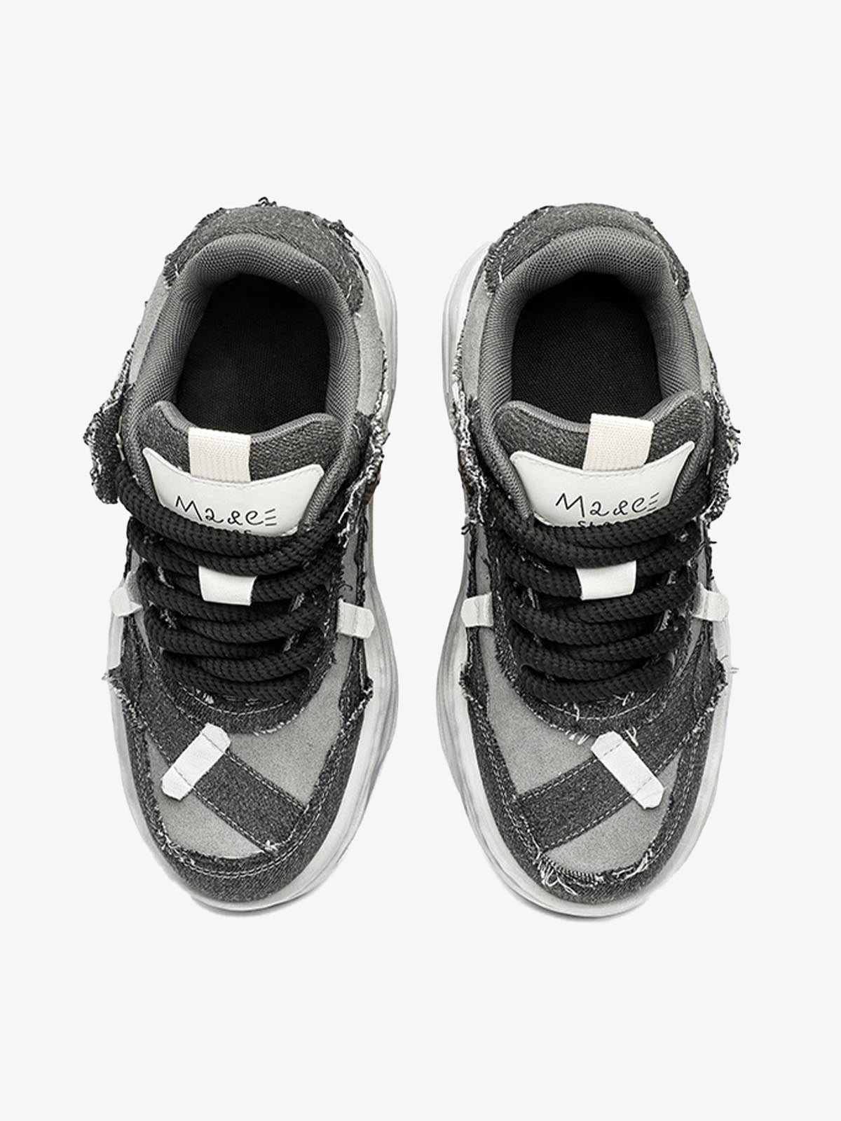 Yıpratmalı Deconstructed Split Whisker Platform Sneaker