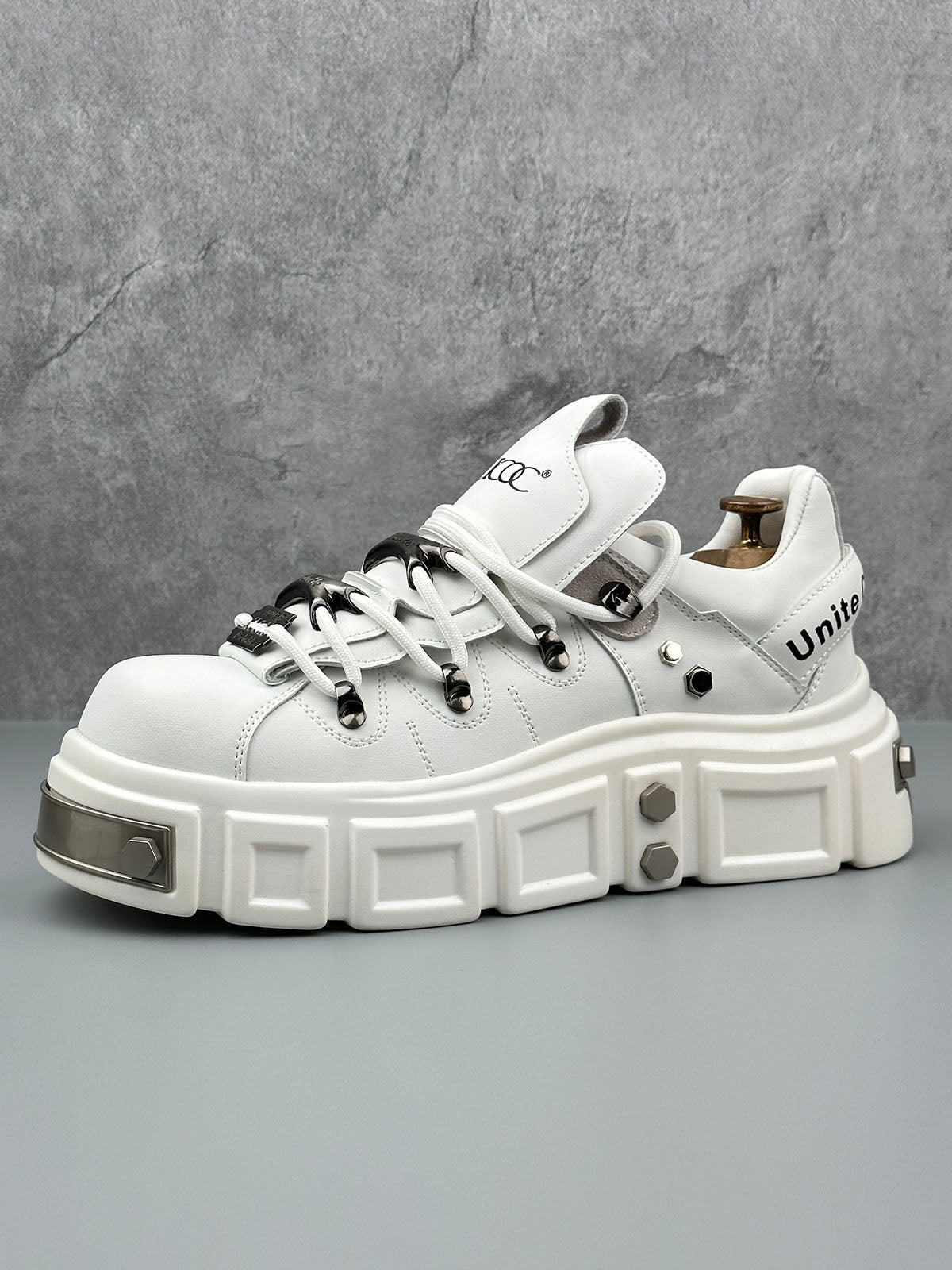 UrbanLaws Sokak Modası Rivet Punk Derby Shoes