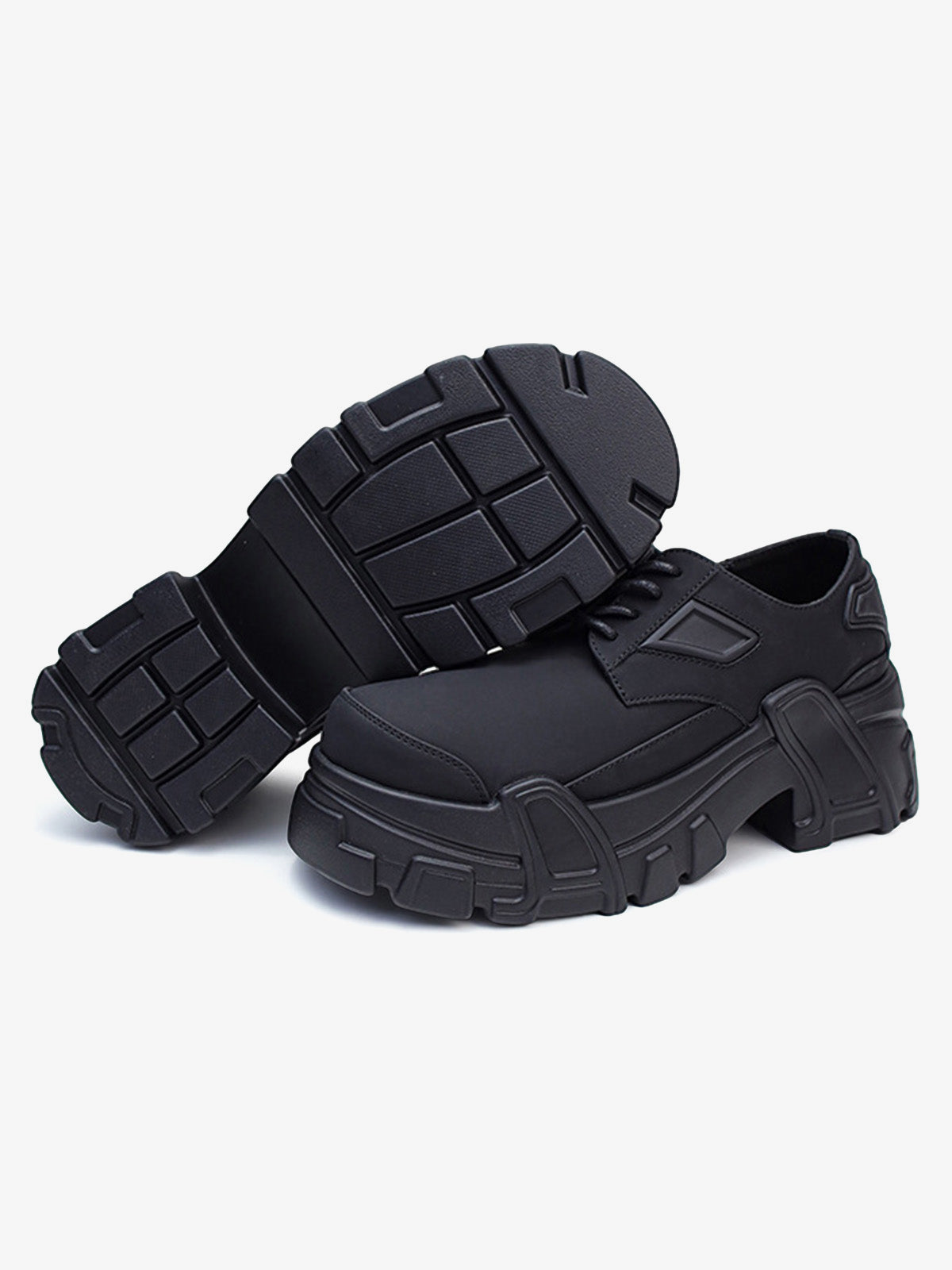 UrbanLaws All-Black Chunky Platform Sneakers