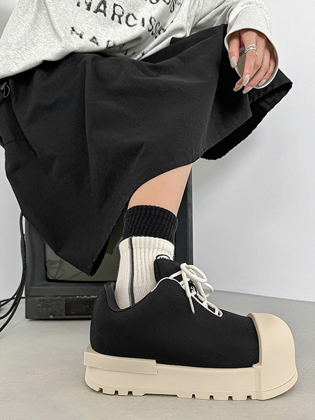 Özel Tasarım Kanvas Platform Sneaker