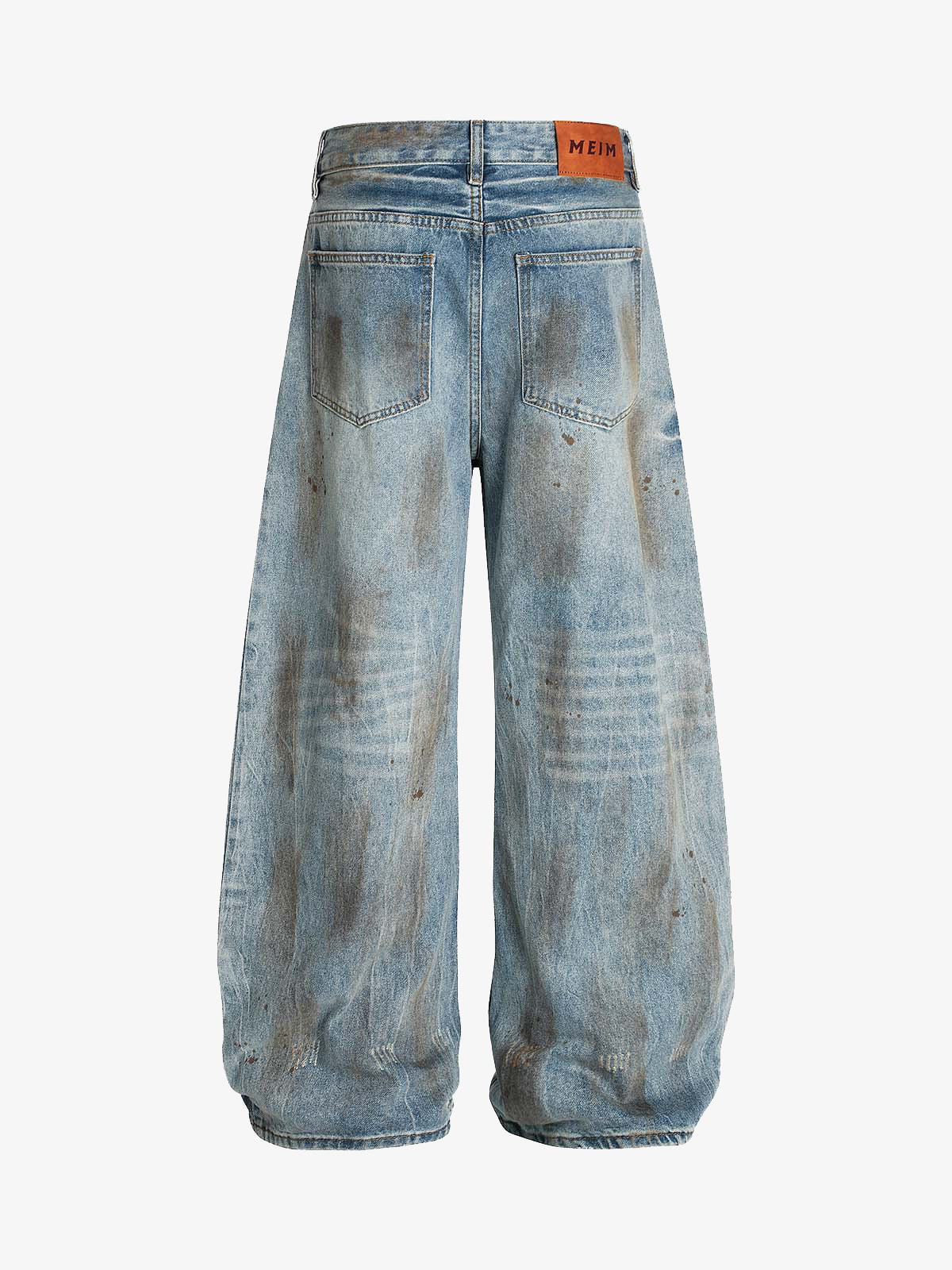 Eskitme Detaylı Ripped Barrel Jean