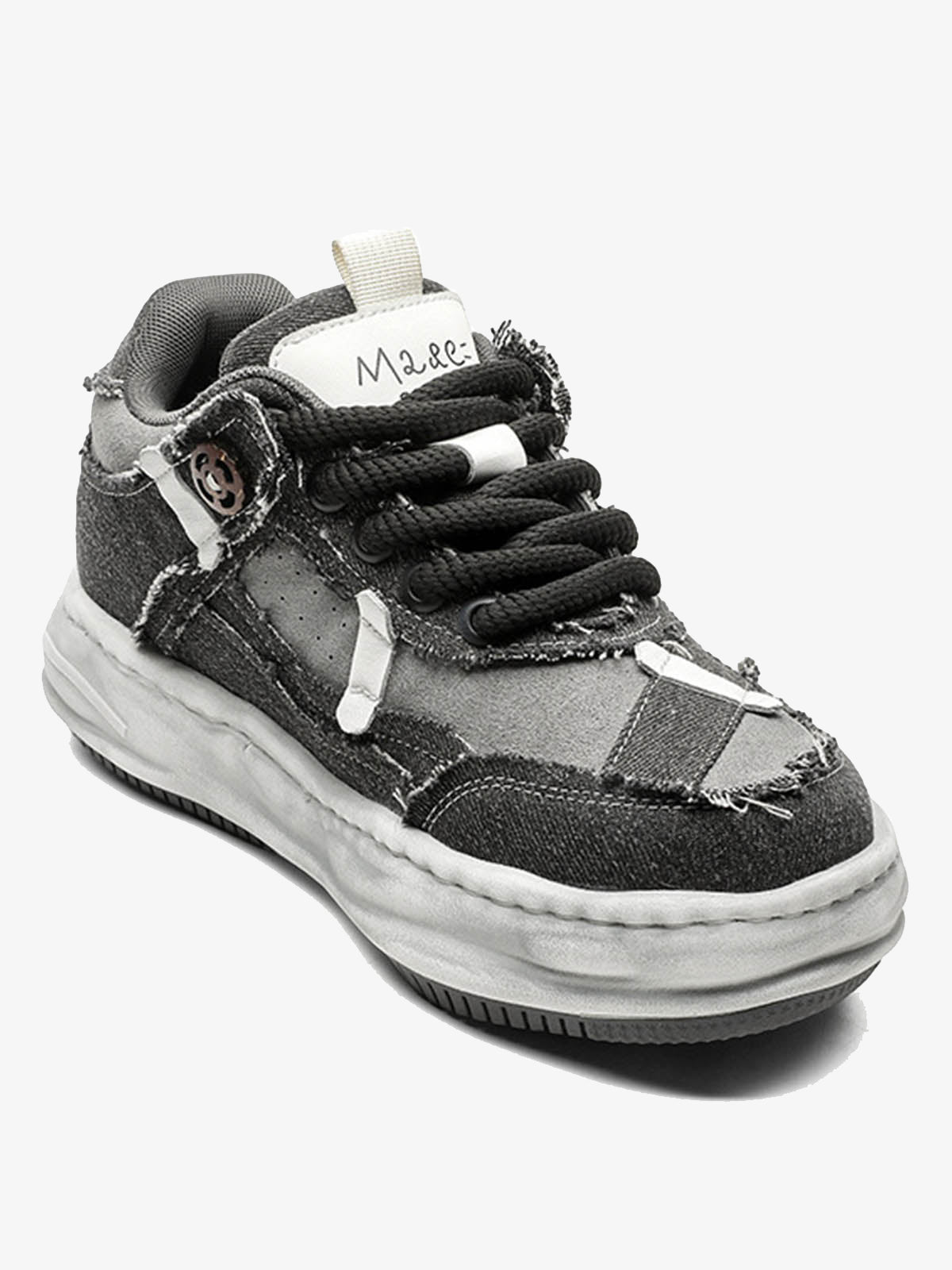Yıpratmalı Deconstructed Split Whisker Platform Sneaker