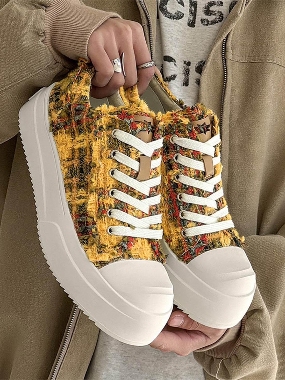 UrbanLaws Urban Streetwear Retro Kanvas Asimetrik Sneaker