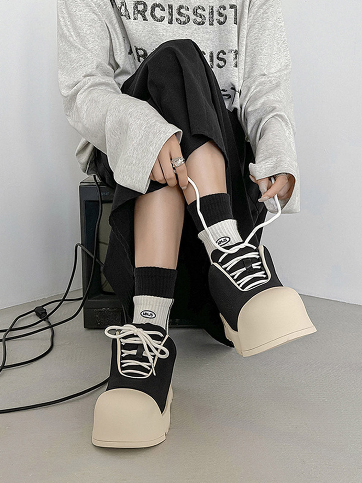 Özel Tasarım Kanvas Platform Sneaker