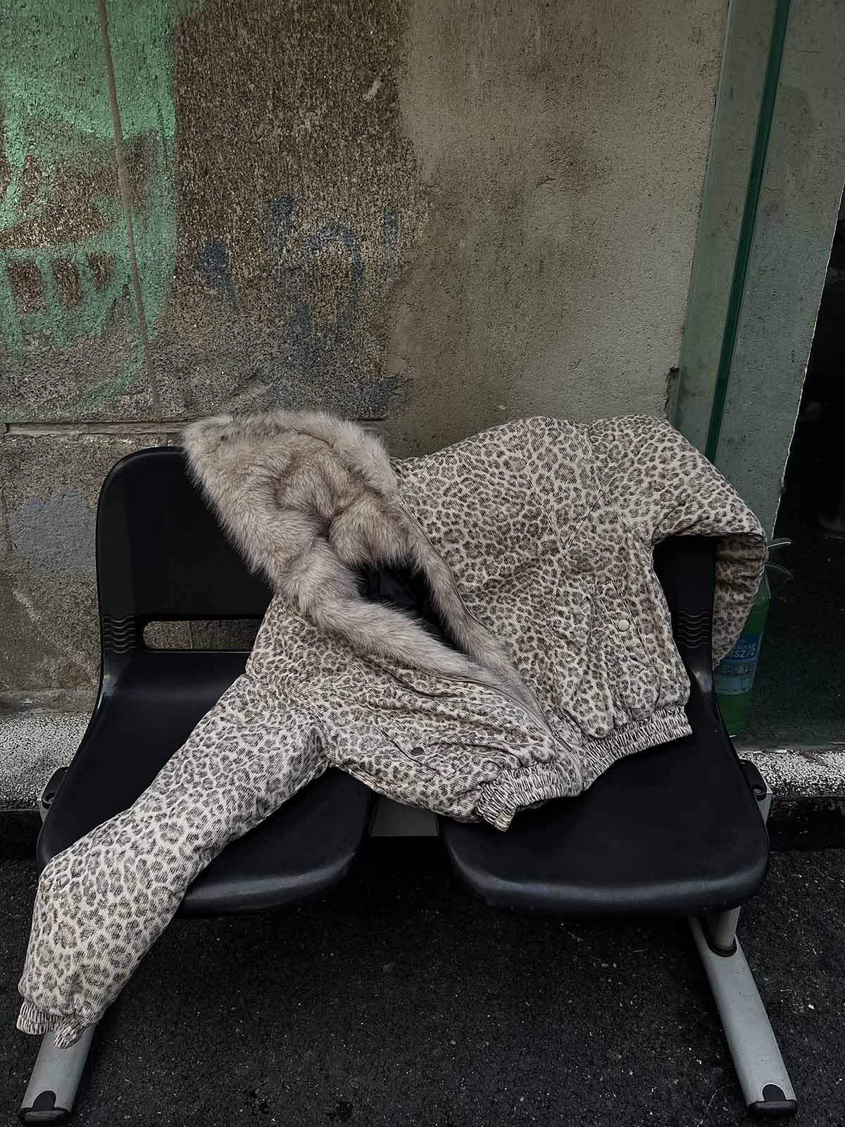 Fur Hooded Washed Cotton Ceket