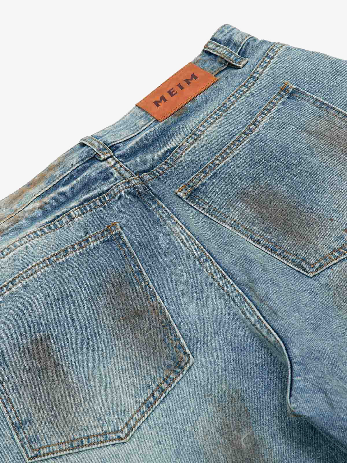 Eskitme Detaylı Ripped Barrel Jean