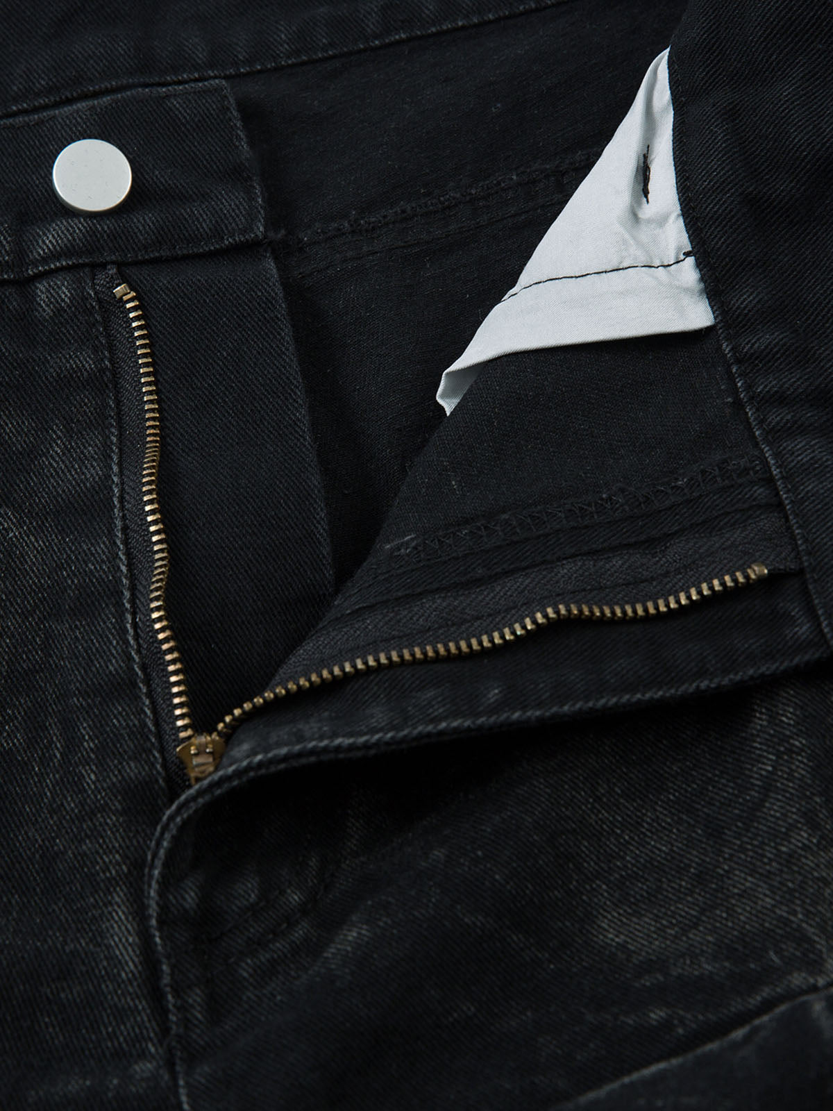 Denim Heavy Wash Distressed Pileli Baggy Jean