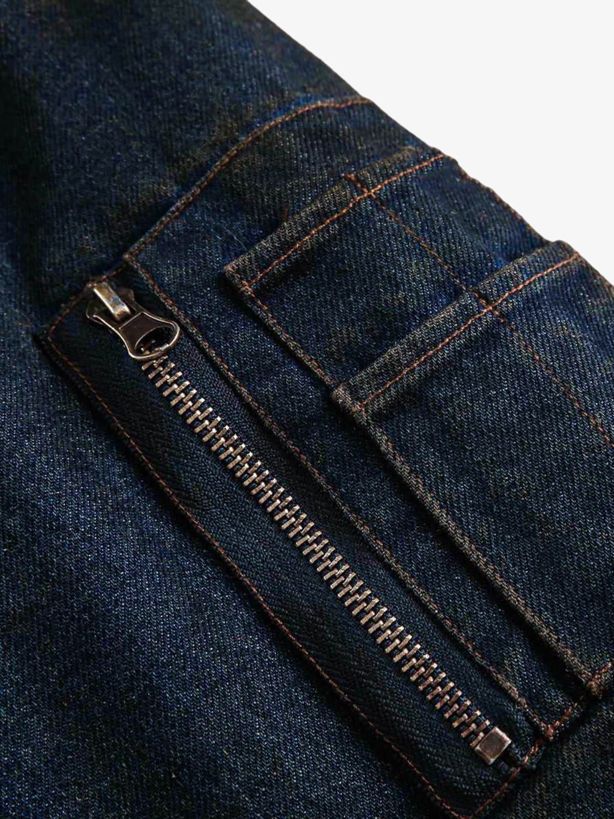 Fur Hooded Washed Cotton Ceket