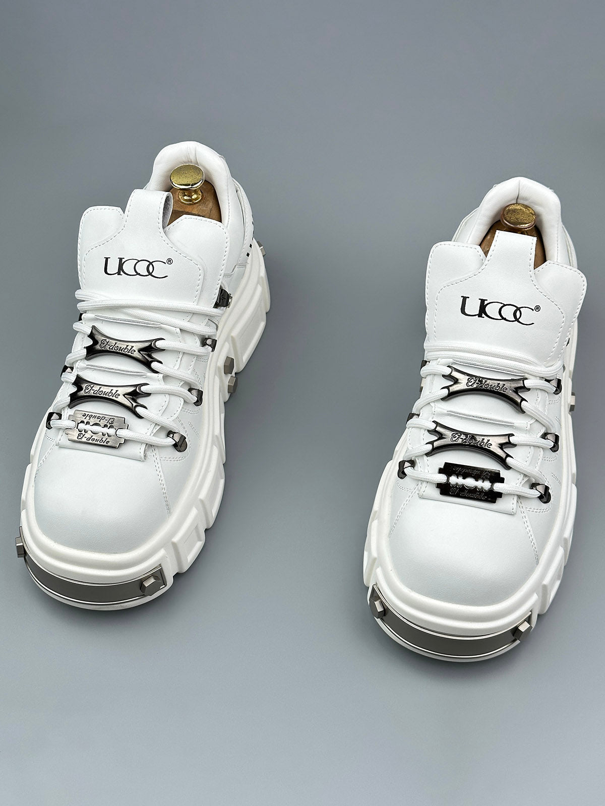 UrbanLaws Sokak Modası Rivet Punk Derby Shoes