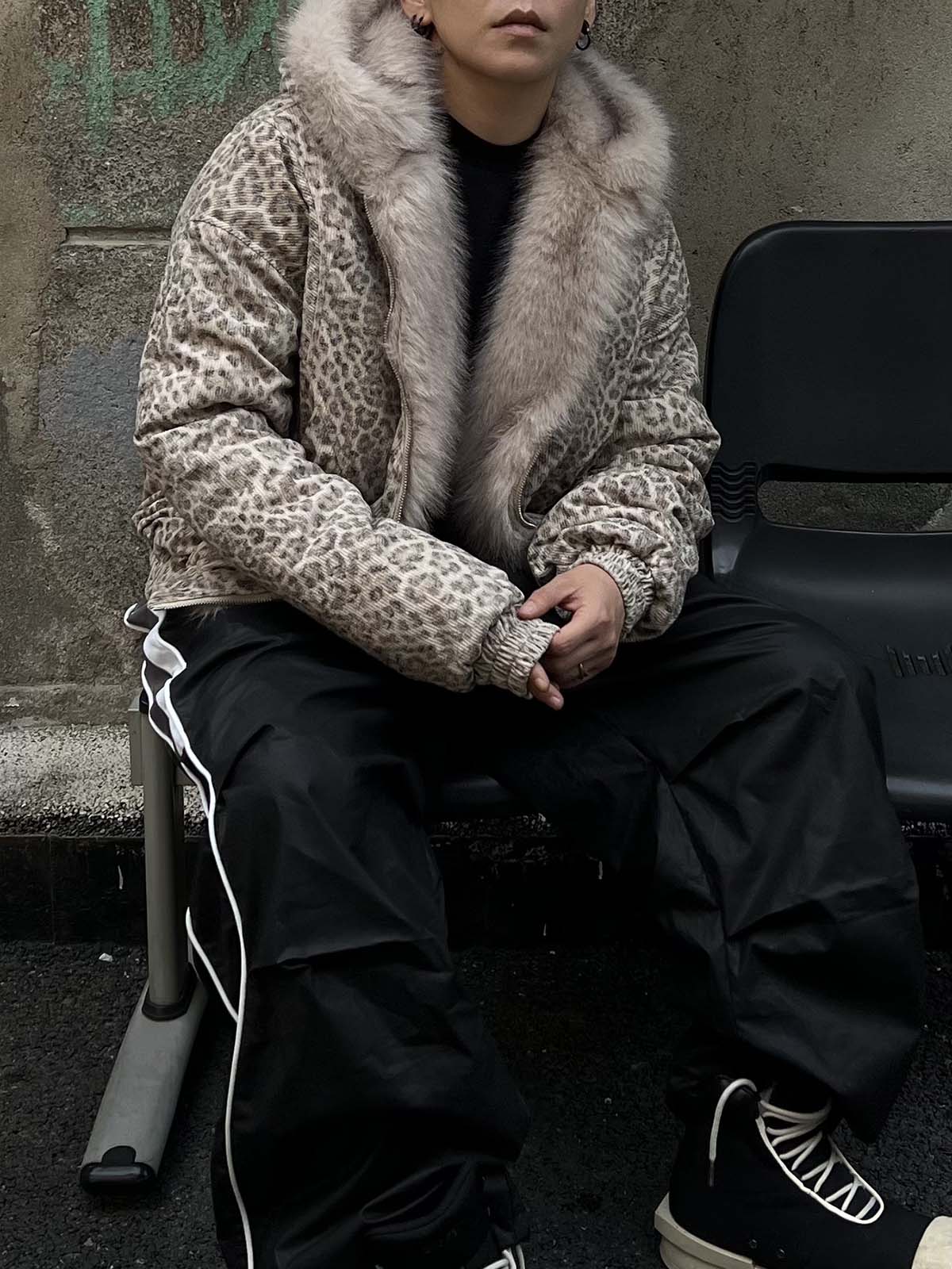 Fur Hooded Washed Cotton Ceket