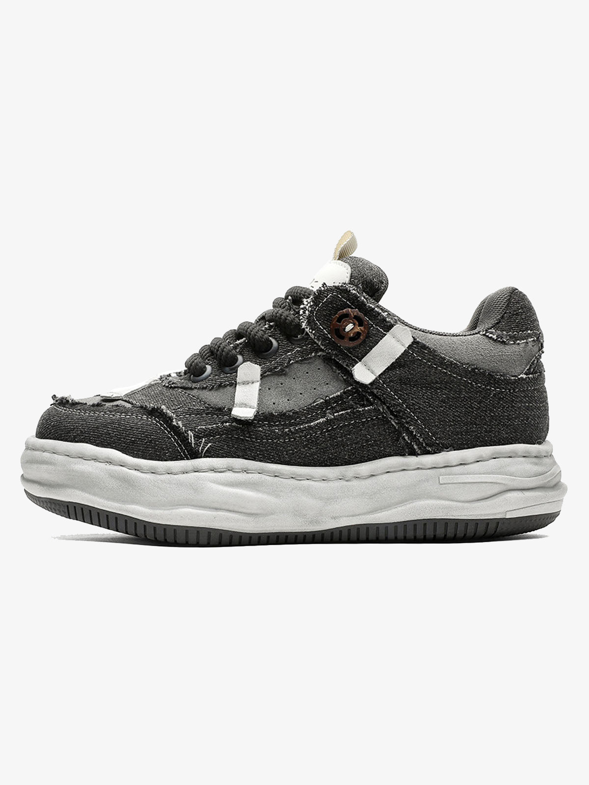 Yıpratmalı Deconstructed Split Whisker Platform Sneaker